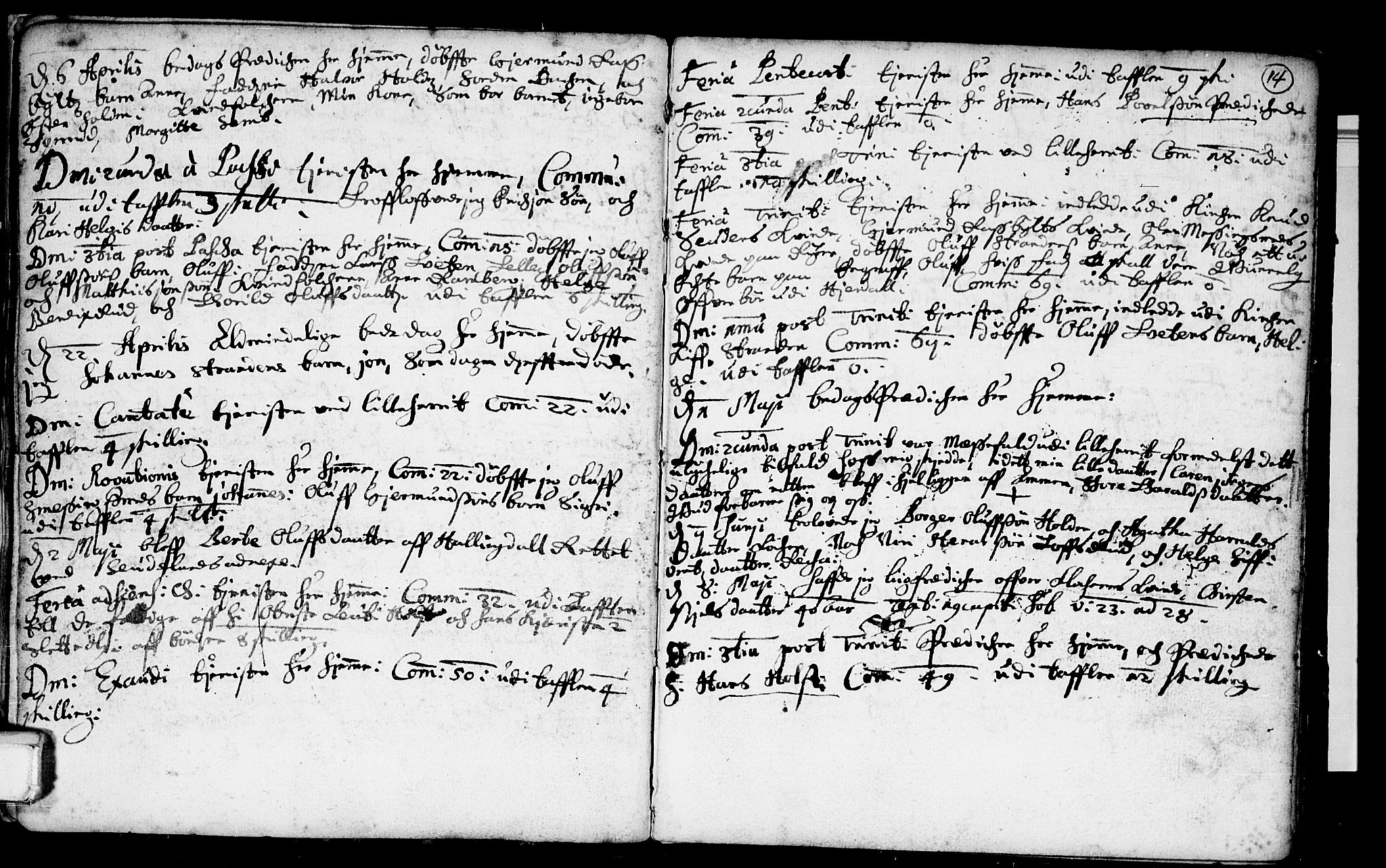 Heddal kirkebøker, SAKO/A-268/F/Fa/L0001: Ministerialbok nr. I 1, 1648-1699, s. 14