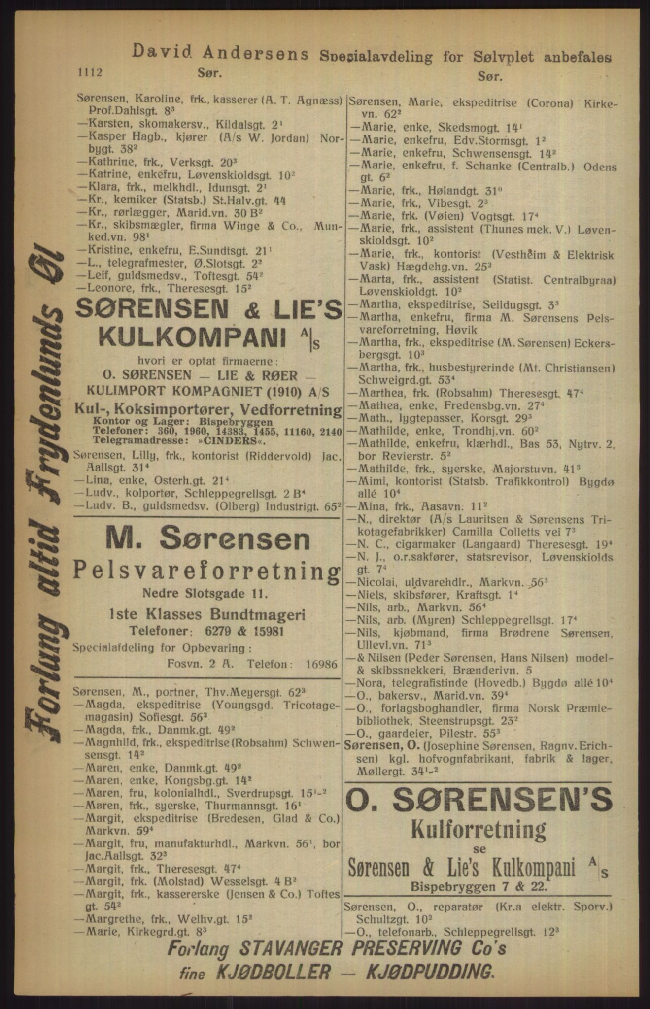 Kristiania/Oslo adressebok, PUBL/-, 1915, s. 1112