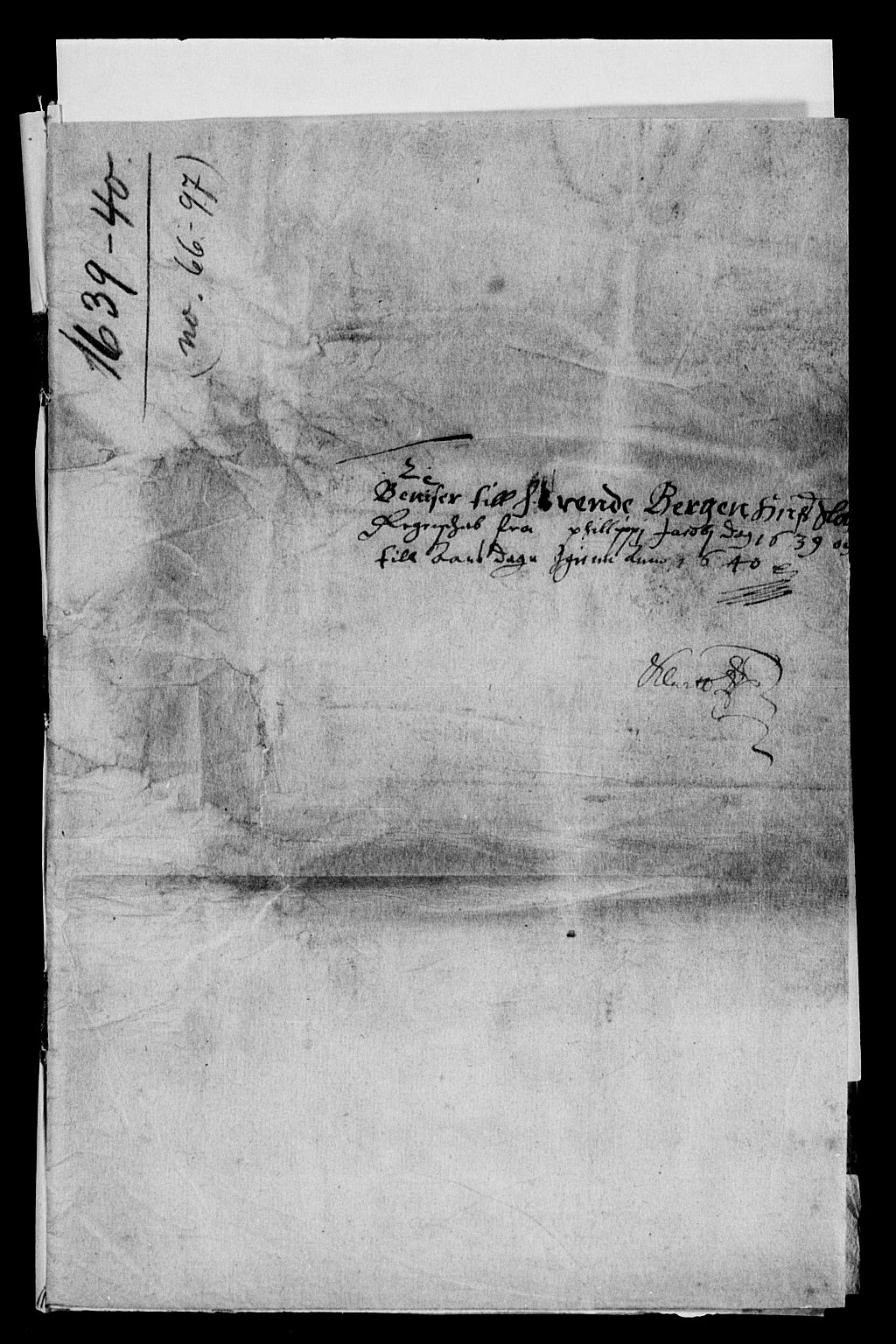 Rentekammeret inntil 1814, Reviderte regnskaper, Lensregnskaper, AV/RA-EA-5023/R/Rb/Rbt/L0085: Bergenhus len, 1639-1640