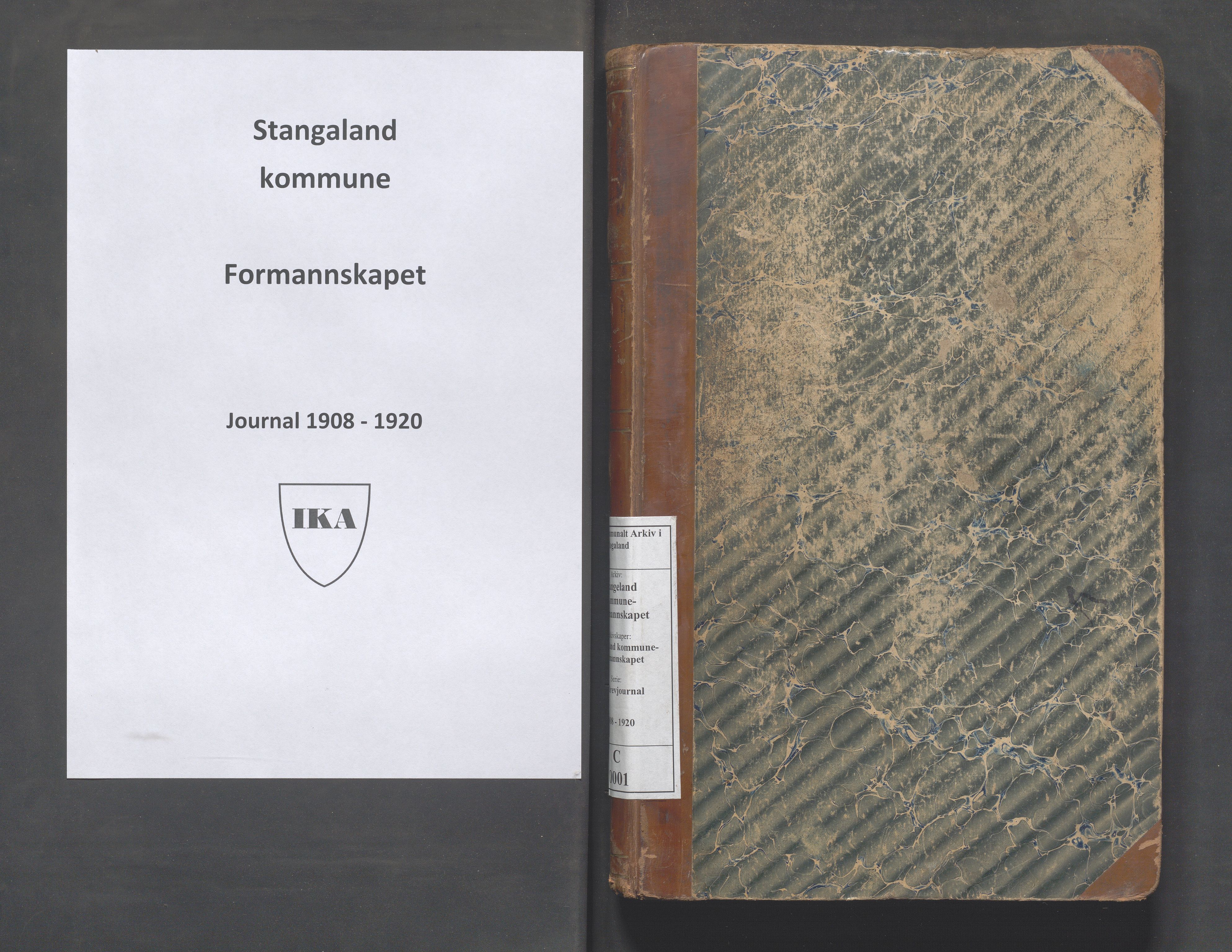 Stangaland kommune - Formannskapet, IKAR/K-101370/C/L0001: Brevjournal, 1908-1920
