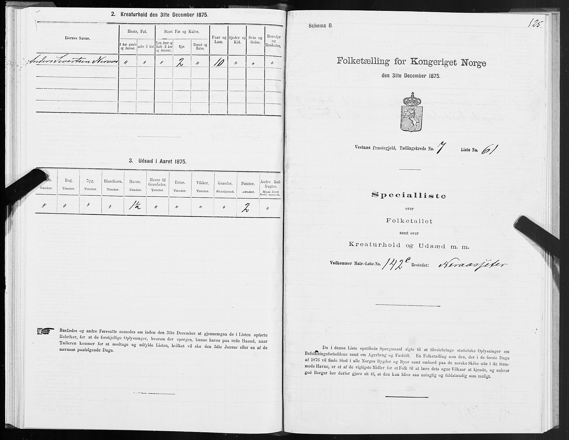 SAT, Folketelling 1875 for 1535P Vestnes prestegjeld, 1875, s. 3125