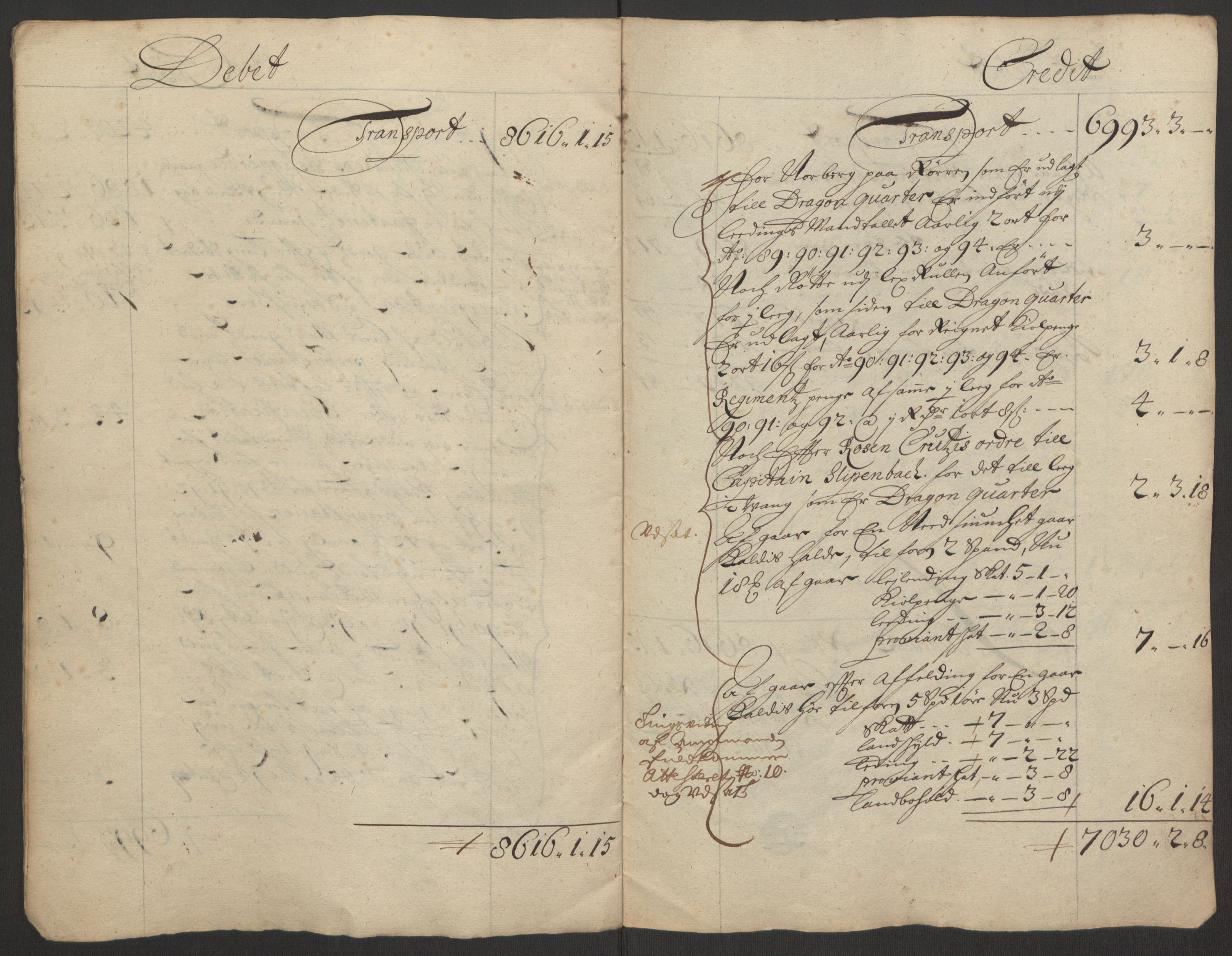 Rentekammeret inntil 1814, Reviderte regnskaper, Fogderegnskap, AV/RA-EA-4092/R63/L4308: Fogderegnskap Inderøy, 1692-1694, s. 529