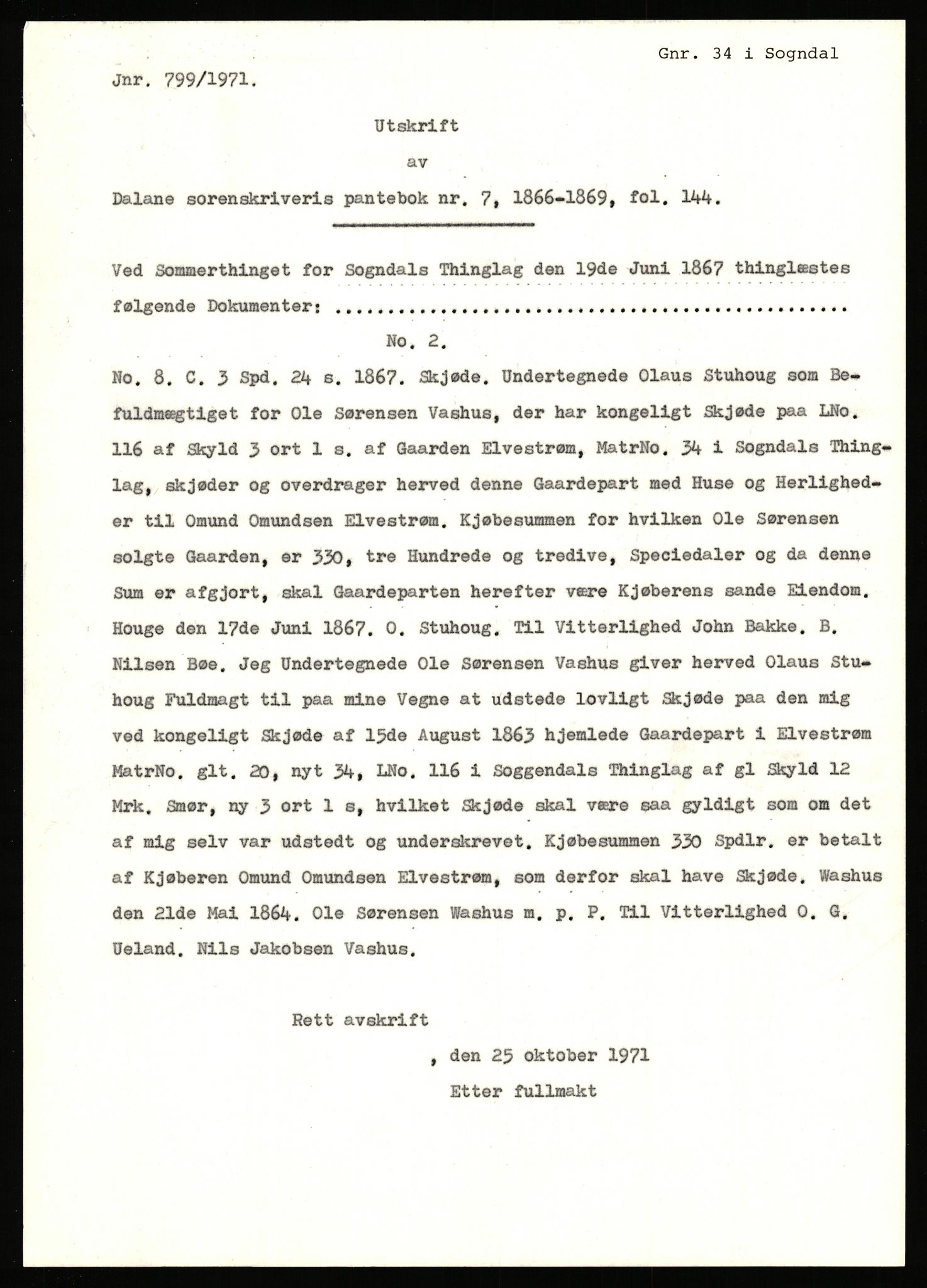 Statsarkivet i Stavanger, AV/SAST-A-101971/03/Y/Yj/L0017: Avskrifter sortert etter gårdsnavn: Eigeland østre - Elve, 1750-1930, s. 433