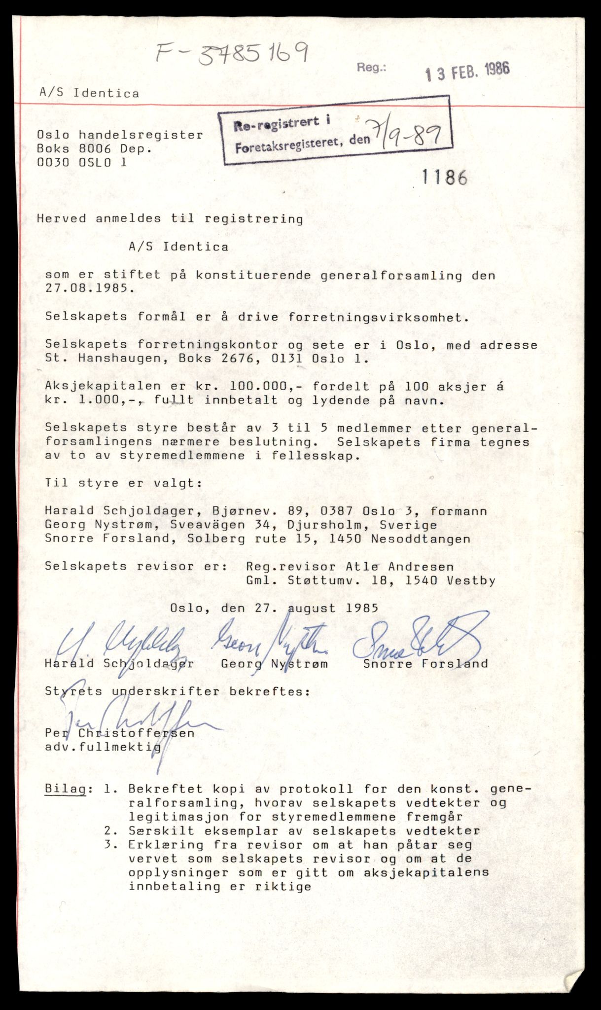 Oslo byfogd, Handelsregisteret, AV/SAT-A-10867/G/Gb/Gba/L0108: Aksjeselskap, Ide-Ind, 1944-1990