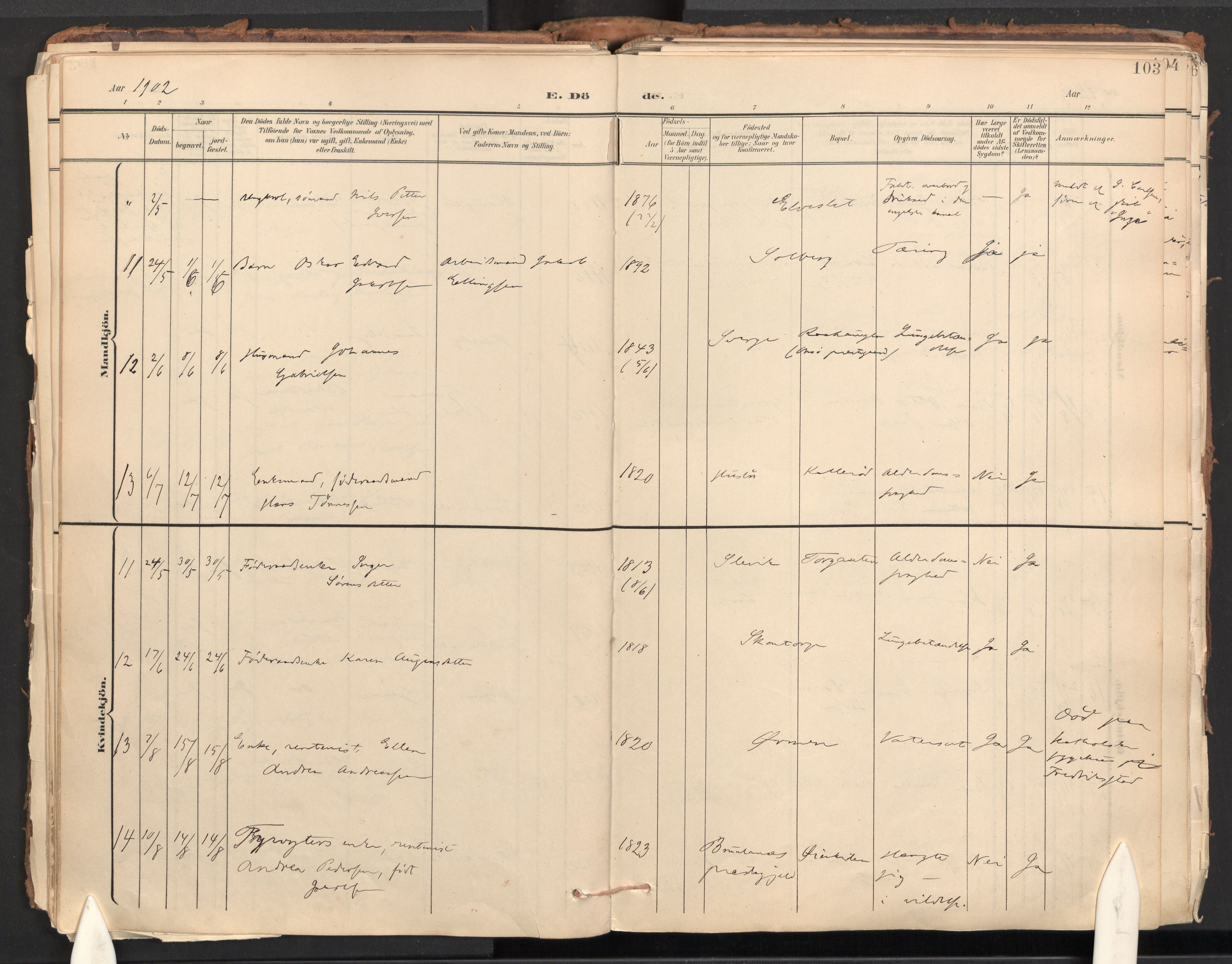 Onsøy prestekontor Kirkebøker, AV/SAO-A-10914/F/Fa/L0009: Ministerialbok nr. I 9, 1899-1966, s. 103
