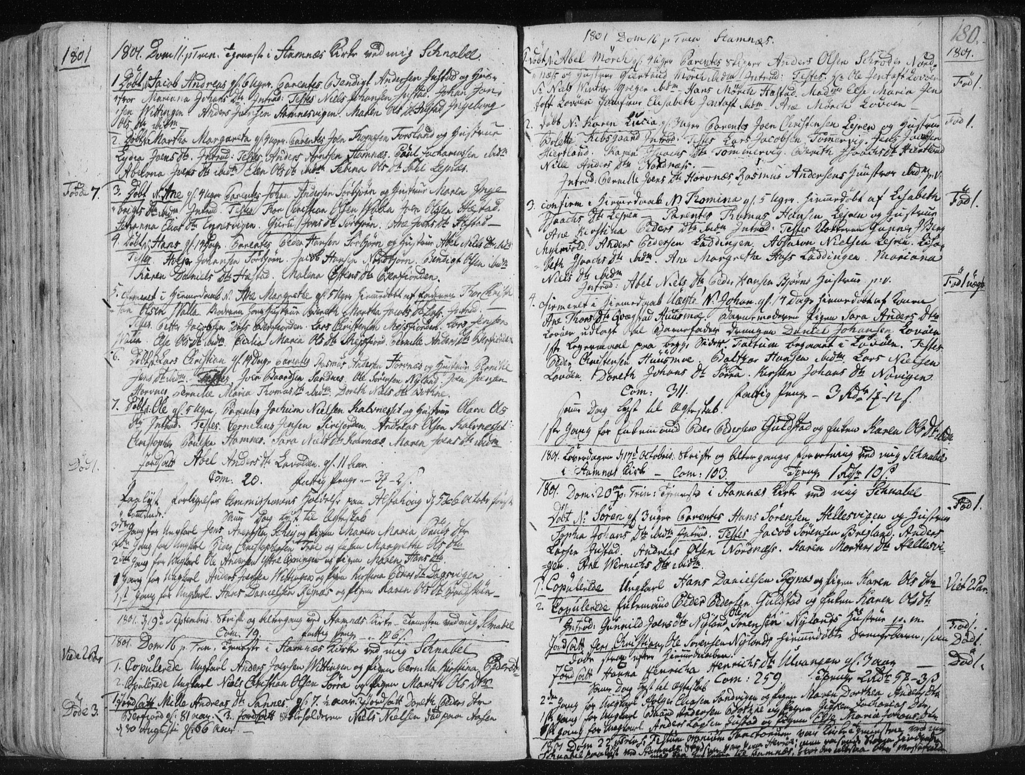 Ministerialprotokoller, klokkerbøker og fødselsregistre - Nordland, AV/SAT-A-1459/830/L0444: Ministerialbok nr. 830A08, 1801-1819, s. 180
