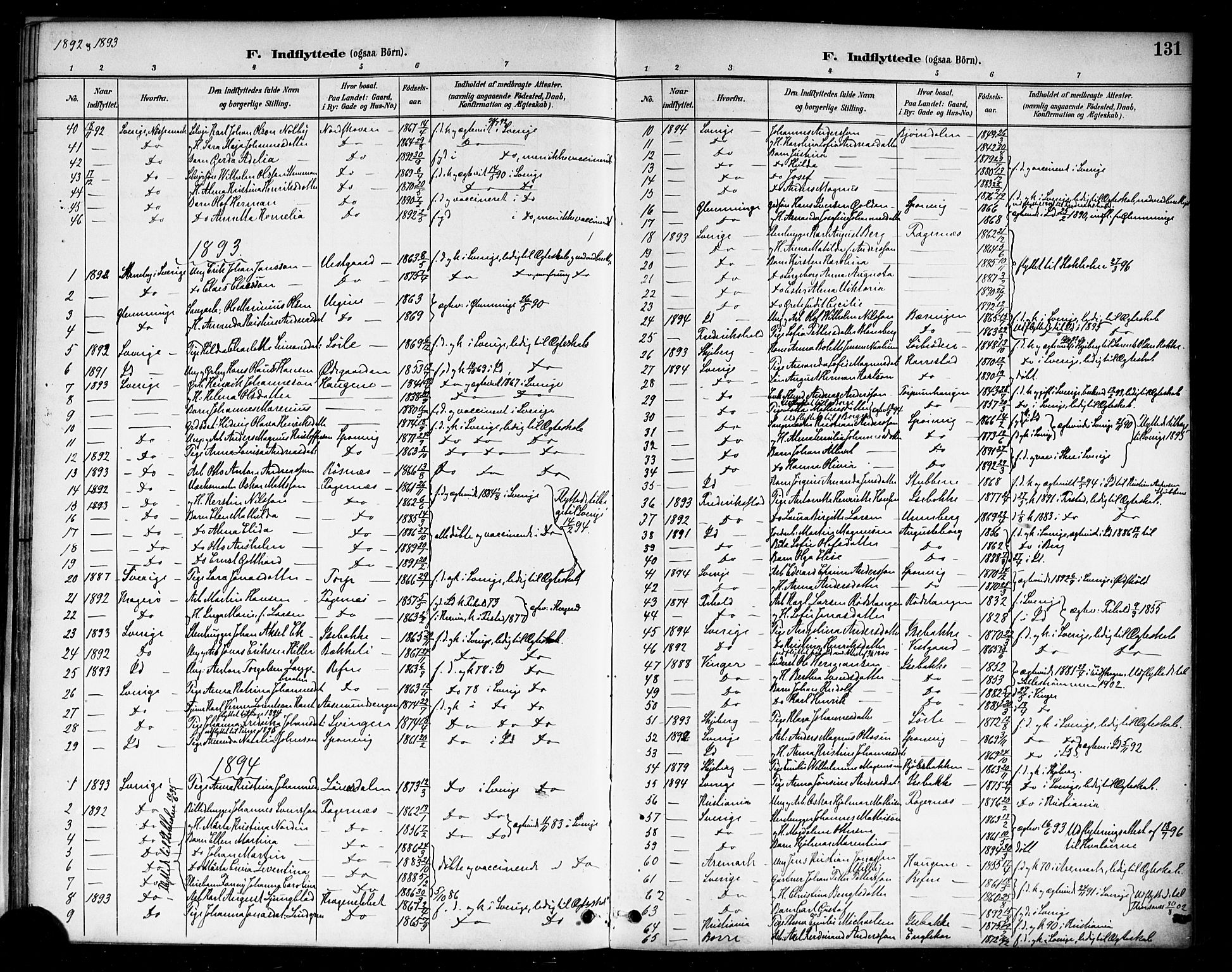 Berg prestekontor Kirkebøker, AV/SAO-A-10902/F/Fa/L0007: Ministerialbok nr. I 7, 1888-1902, s. 131