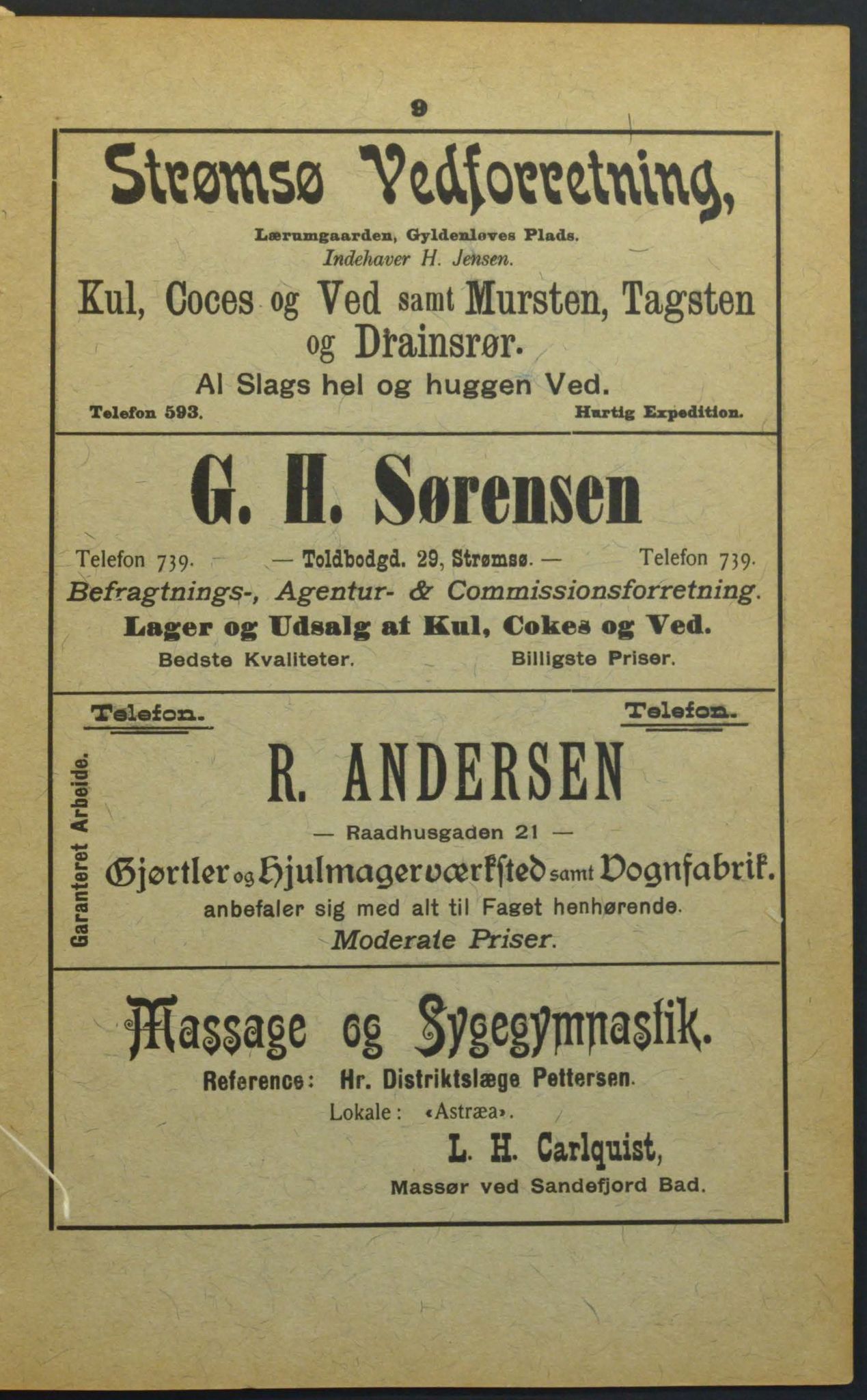 Drammen adressebok, DRMK/-, 1904-1905, s. 9