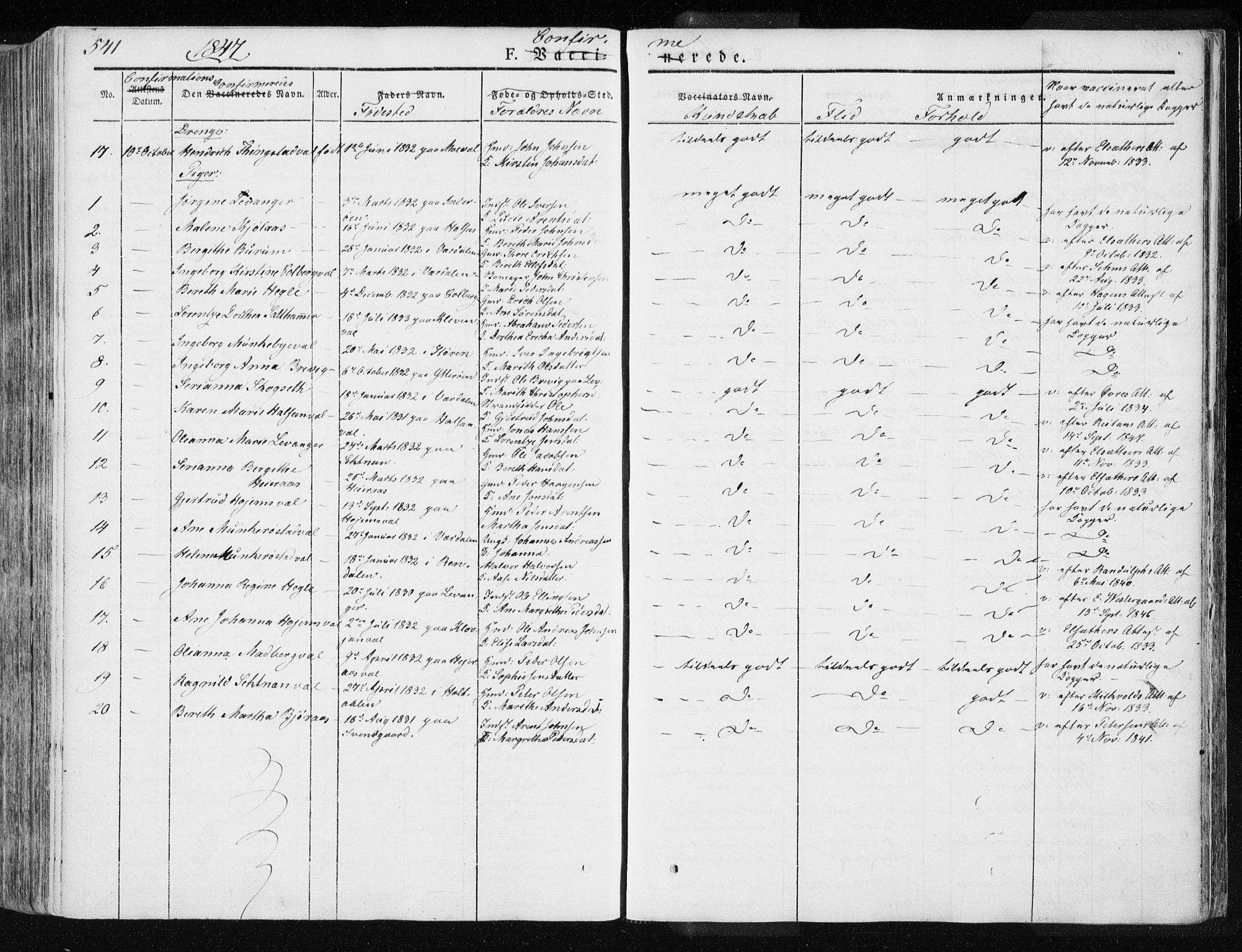Ministerialprotokoller, klokkerbøker og fødselsregistre - Nord-Trøndelag, SAT/A-1458/717/L0154: Ministerialbok nr. 717A06 /1, 1836-1849, s. 541