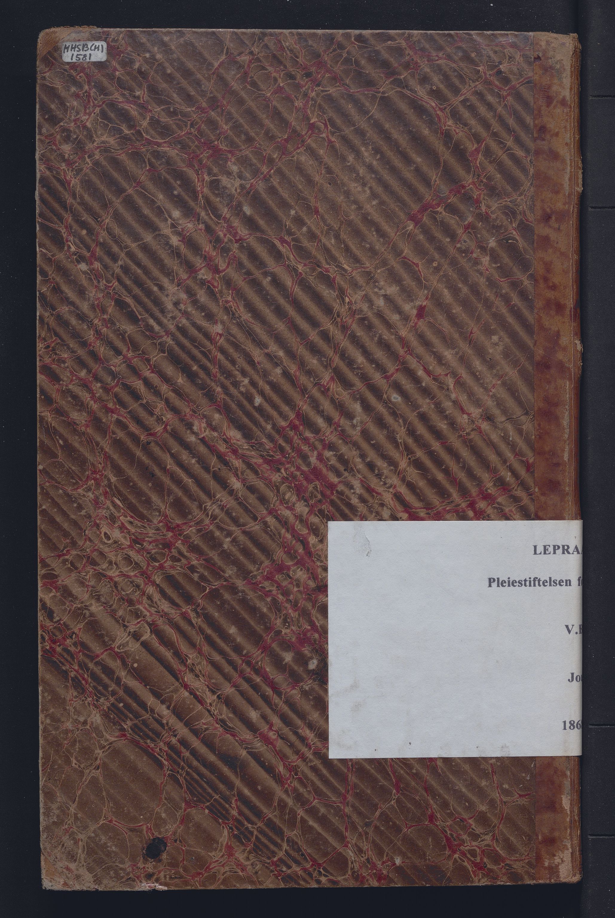 Lepraarkiver - Pleiestiftelsen for spedalske no.1, AV/SAB-A-60601/B.c/L0005: Journal, 1868-1875