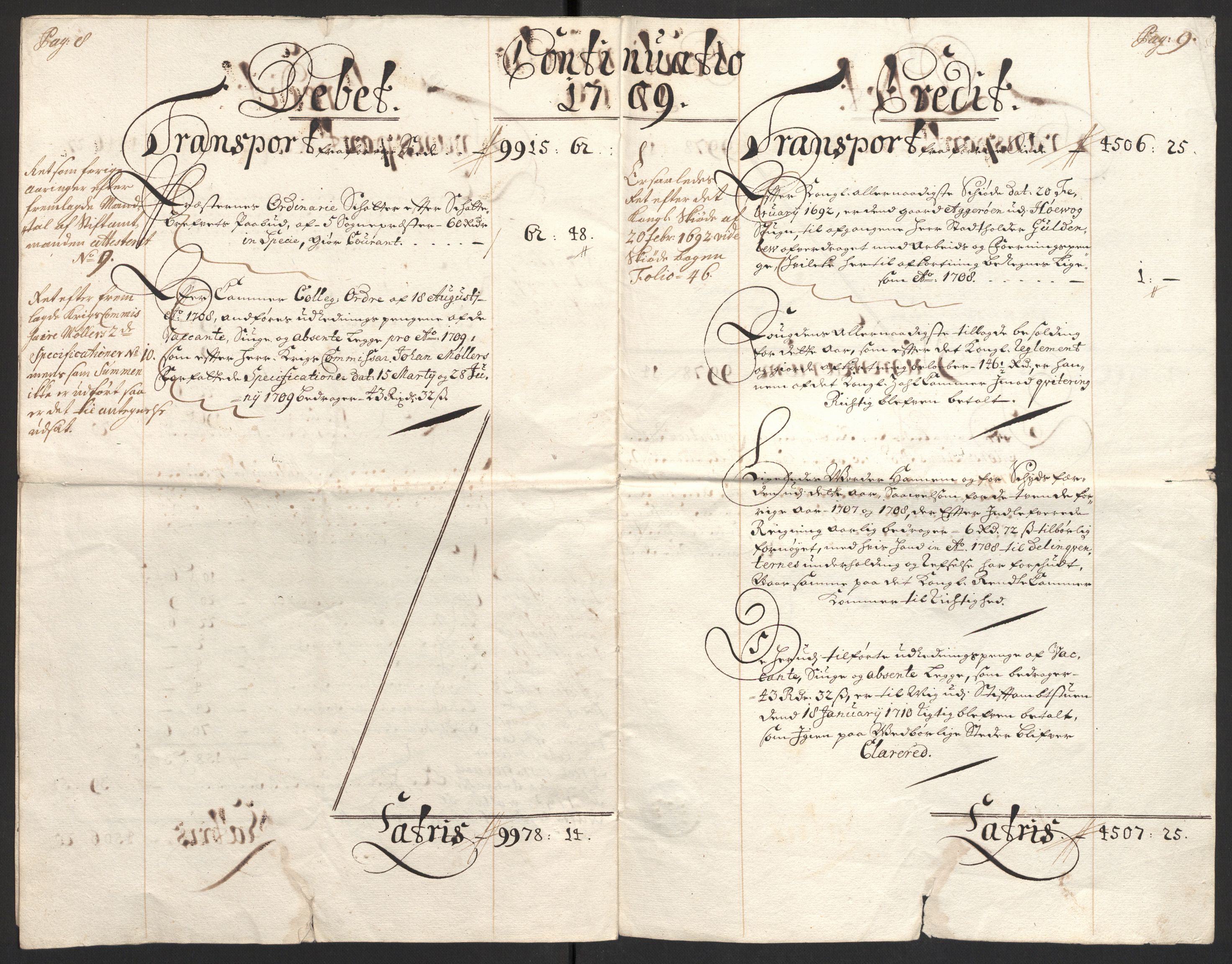 Rentekammeret inntil 1814, Reviderte regnskaper, Fogderegnskap, RA/EA-4092/R39/L2318: Fogderegnskap Nedenes, 1706-1709, s. 435