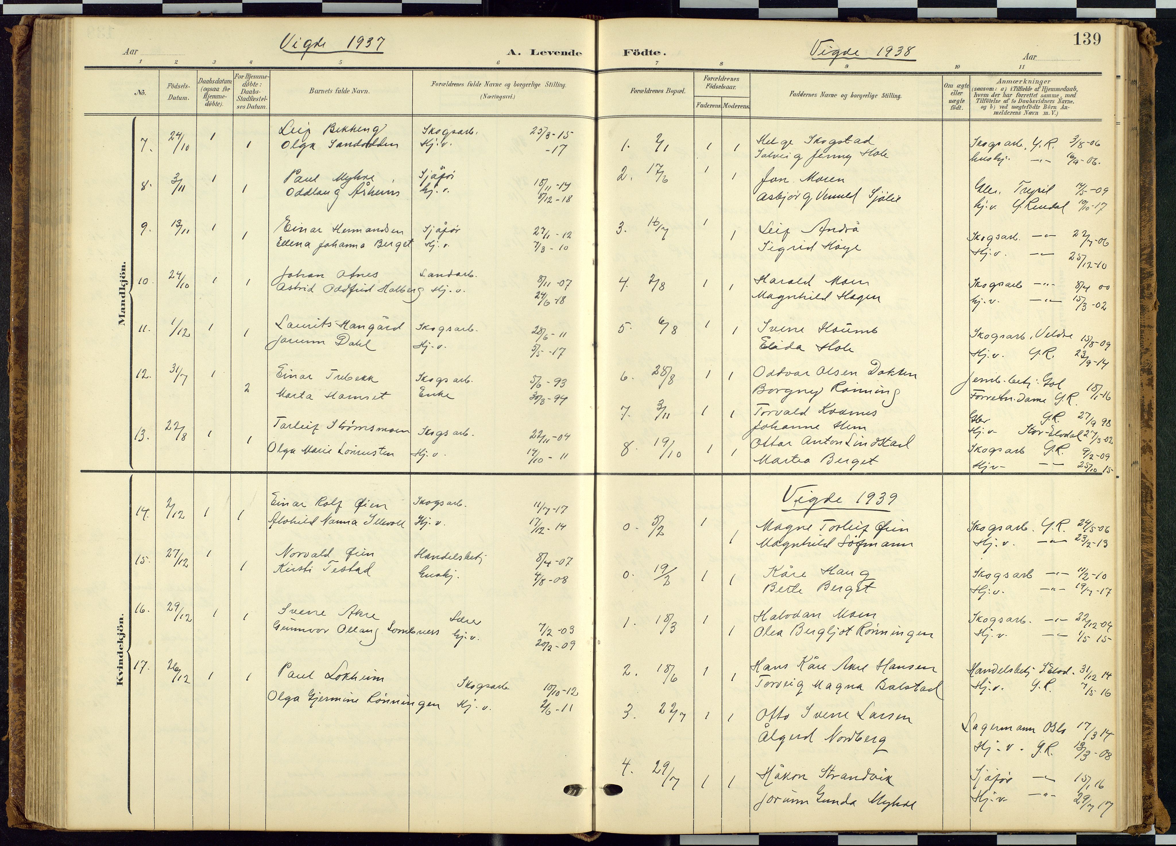 Rendalen prestekontor, AV/SAH-PREST-054/H/Ha/Hab/L0010: Klokkerbok nr. 10, 1903-1940, s. 139