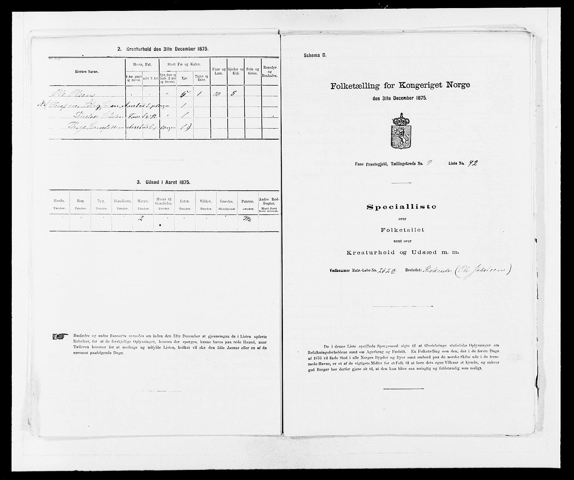 SAB, Folketelling 1875 for 1249P Fana prestegjeld, 1875, s. 980