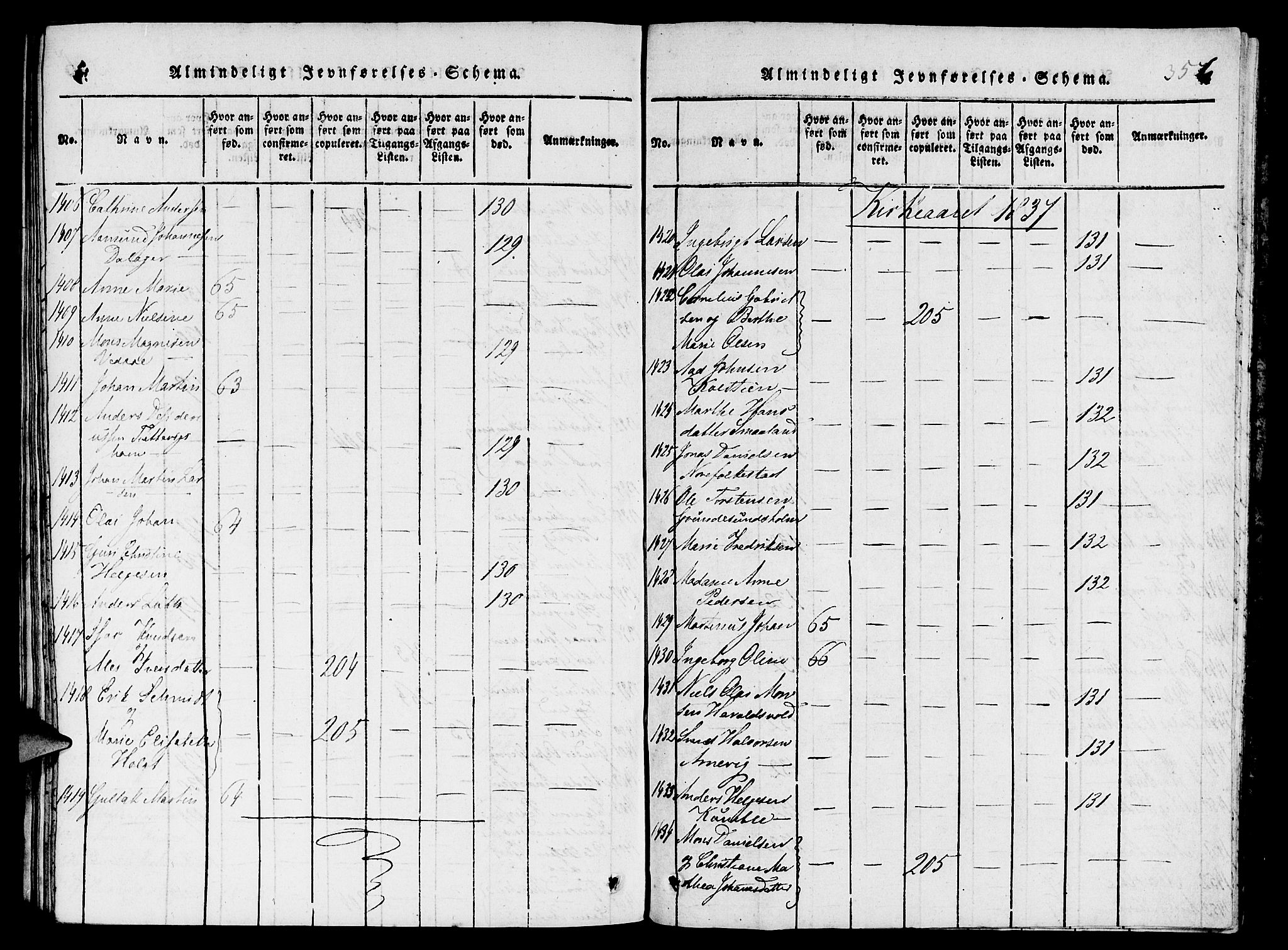 St. Jørgens hospital og Årstad sokneprestembete, SAB/A-99934: Klokkerbok nr. A 1, 1816-1843, s. 356