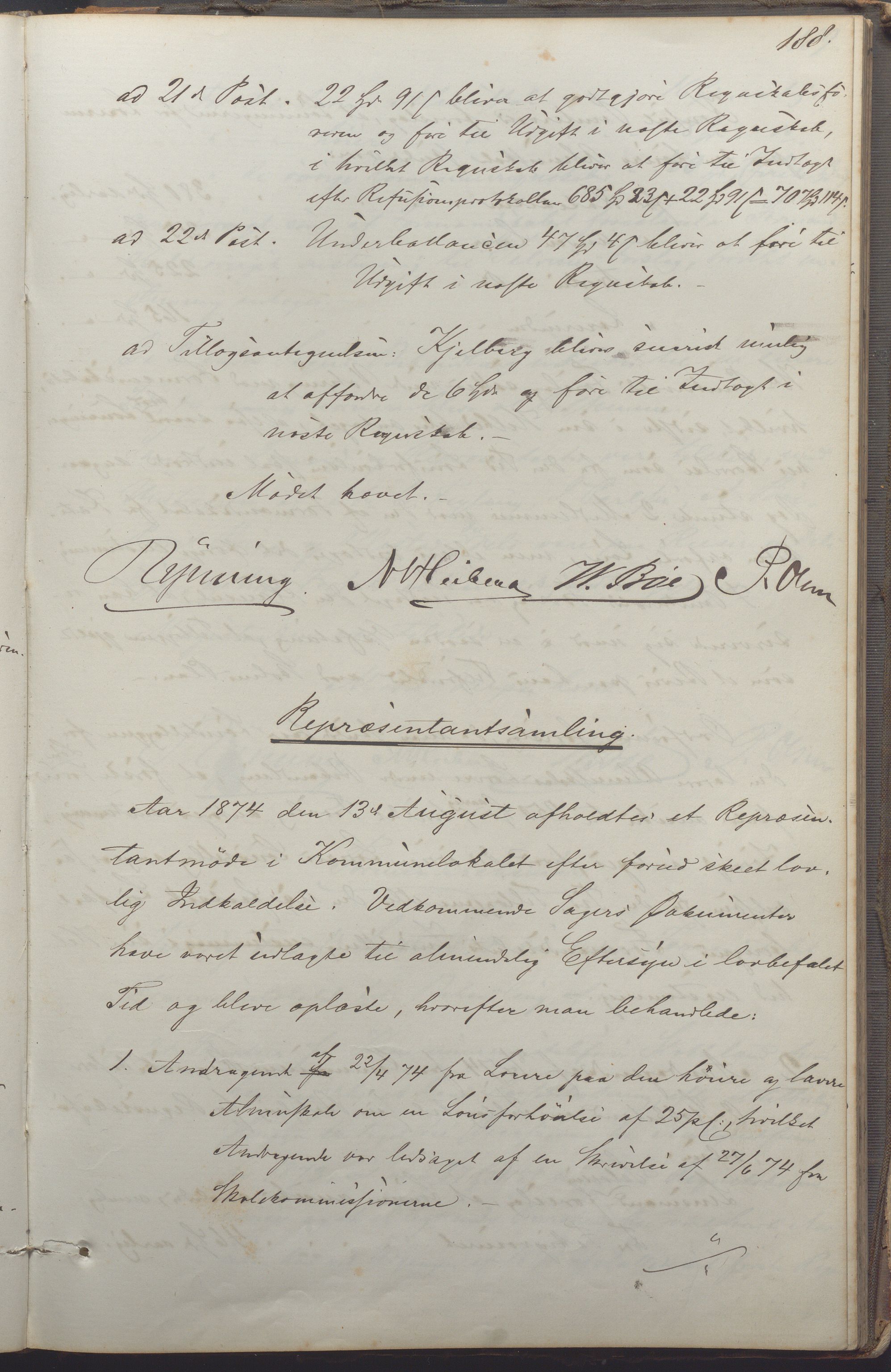 Egersund kommune (Ladested) - Formannskapet, IKAR/K-100502/A/L0003: Forhandlingsprotokoll, 1866-1878, s. 188a