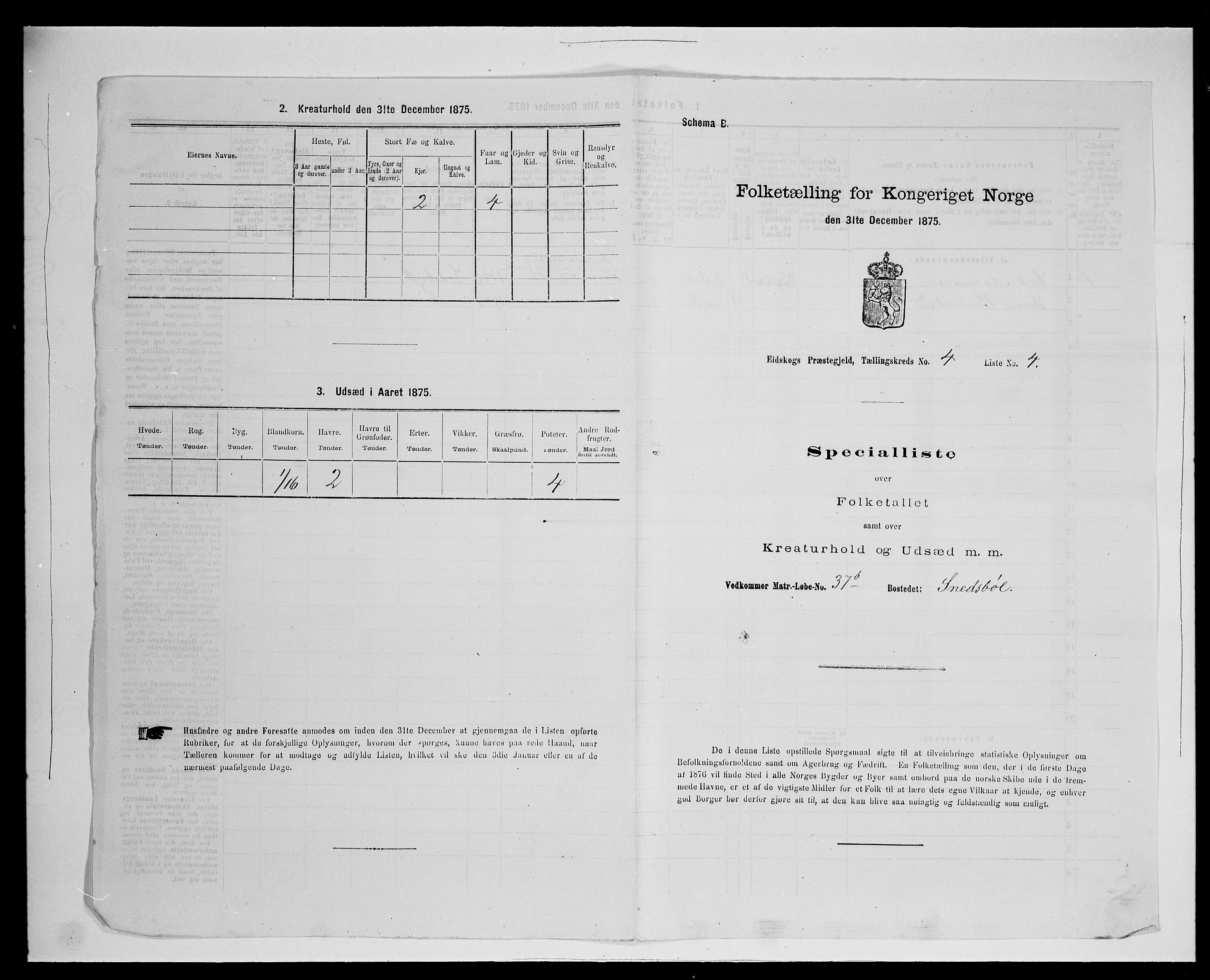 SAH, Folketelling 1875 for 0420P Eidskog prestegjeld, 1875, s. 674