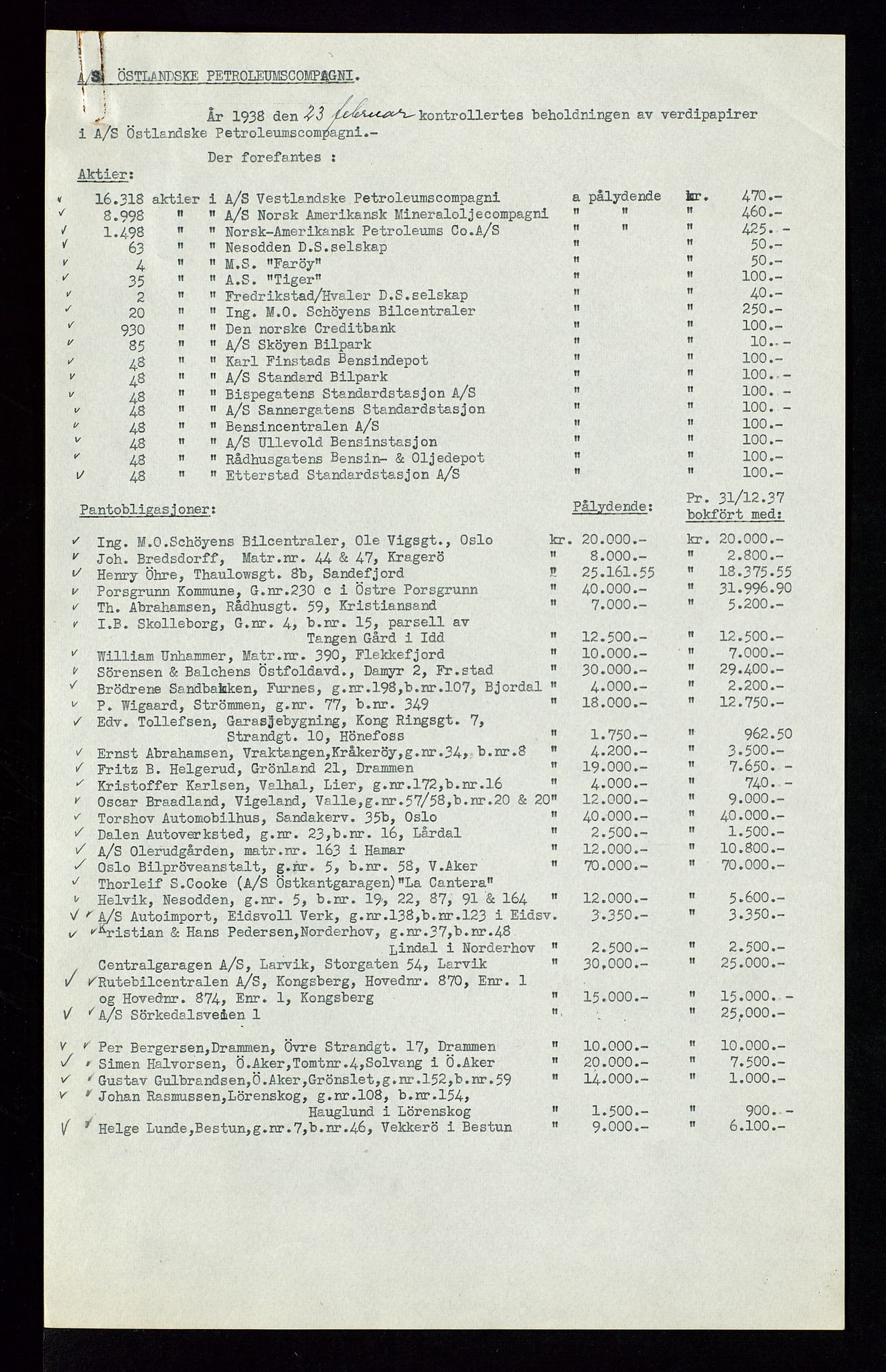 PA 1534 - Østlandske Petroleumscompagni A/S, AV/SAST-A-101954/A/Aa/L0002/0008: Generalforsamlinger. / Generalforsamling, 1938, s. 7