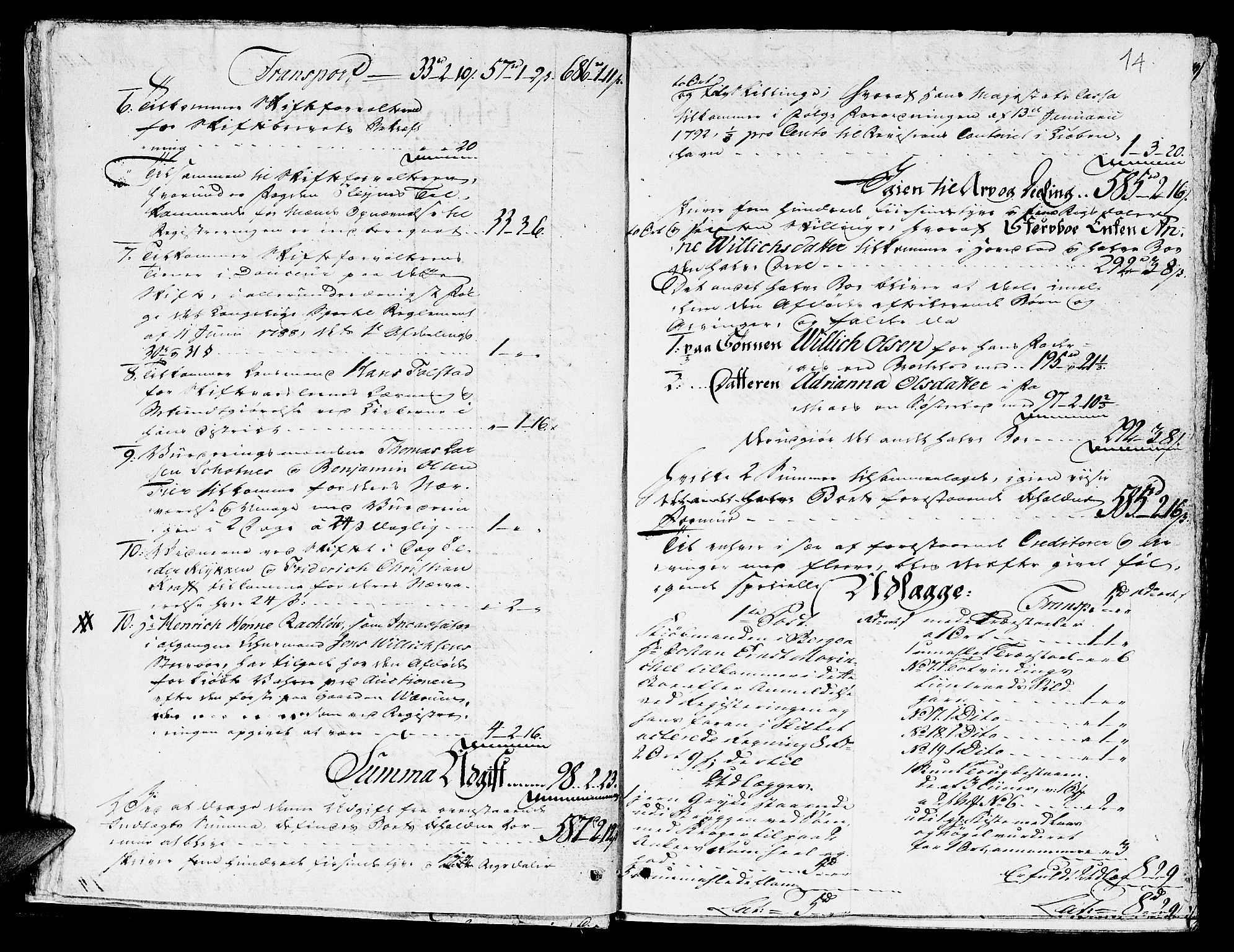 Namdal sorenskriveri, AV/SAT-A-4133/1/3/3A/L0021: Skifteprotokoll nr. 16b, 1798, s. 13b-14a
