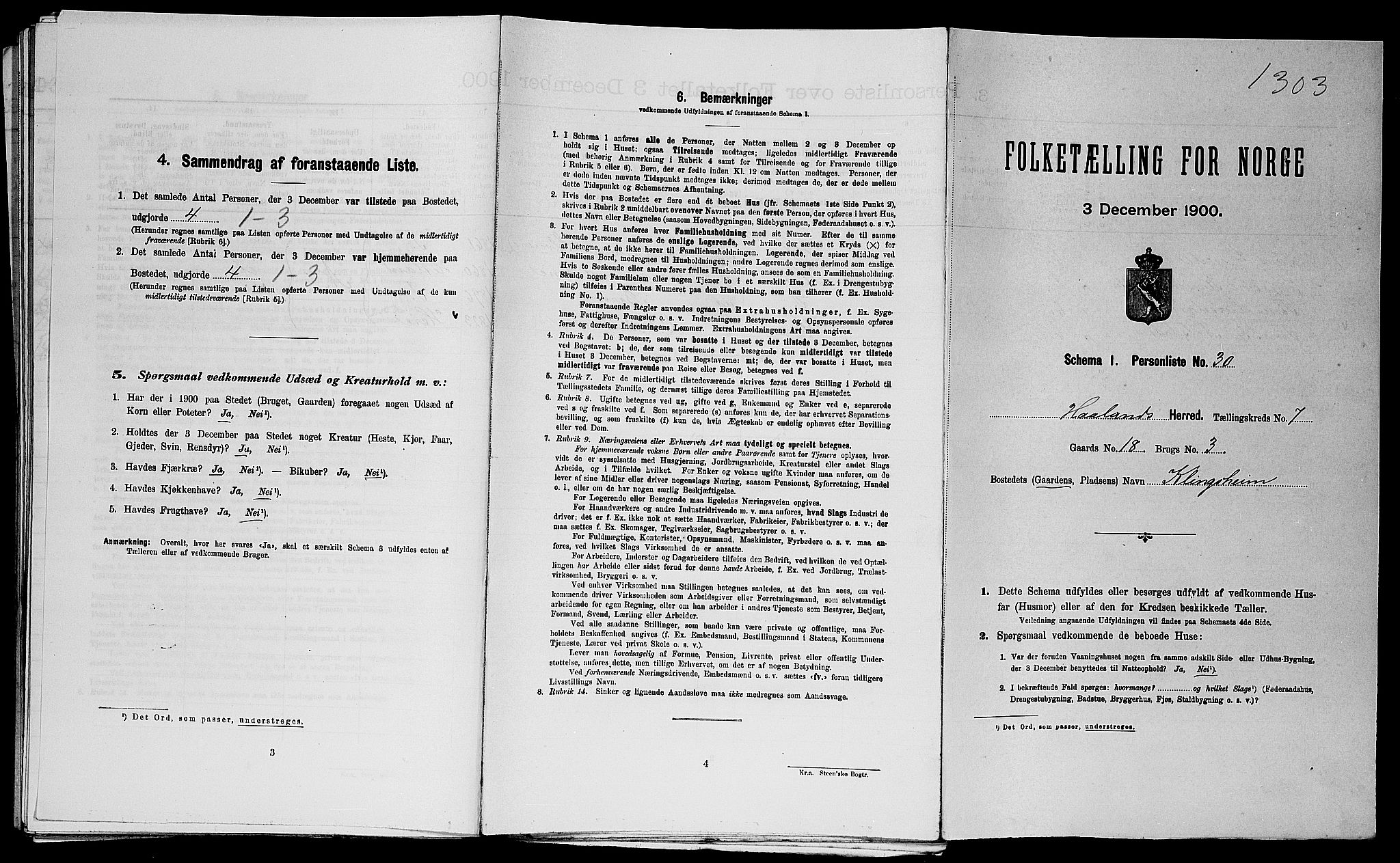 SAST, Folketelling 1900 for 1124 Haaland herred, 1900, s. 1115