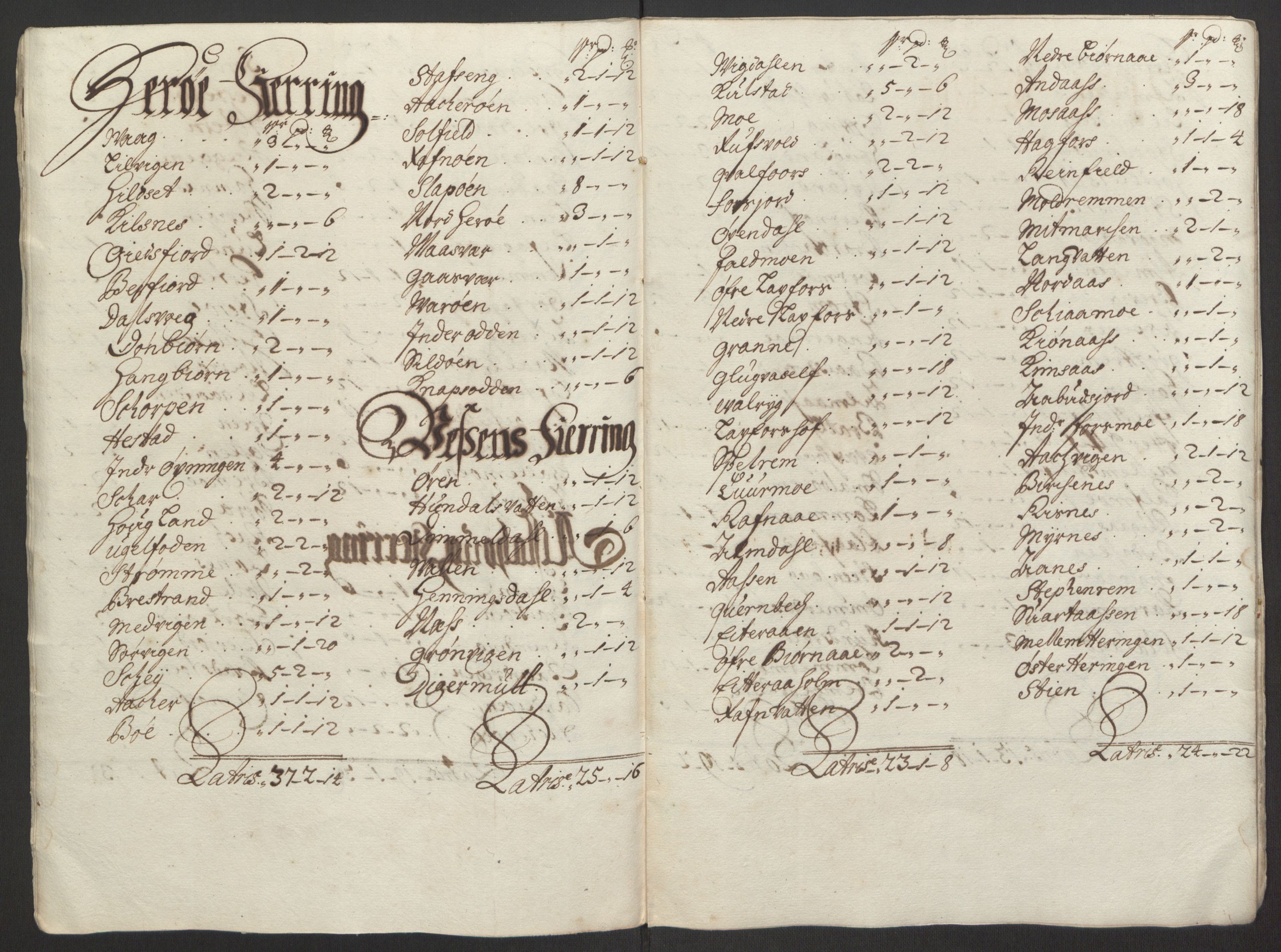 Rentekammeret inntil 1814, Reviderte regnskaper, Fogderegnskap, AV/RA-EA-4092/R65/L4505: Fogderegnskap Helgeland, 1693-1696, s. 82