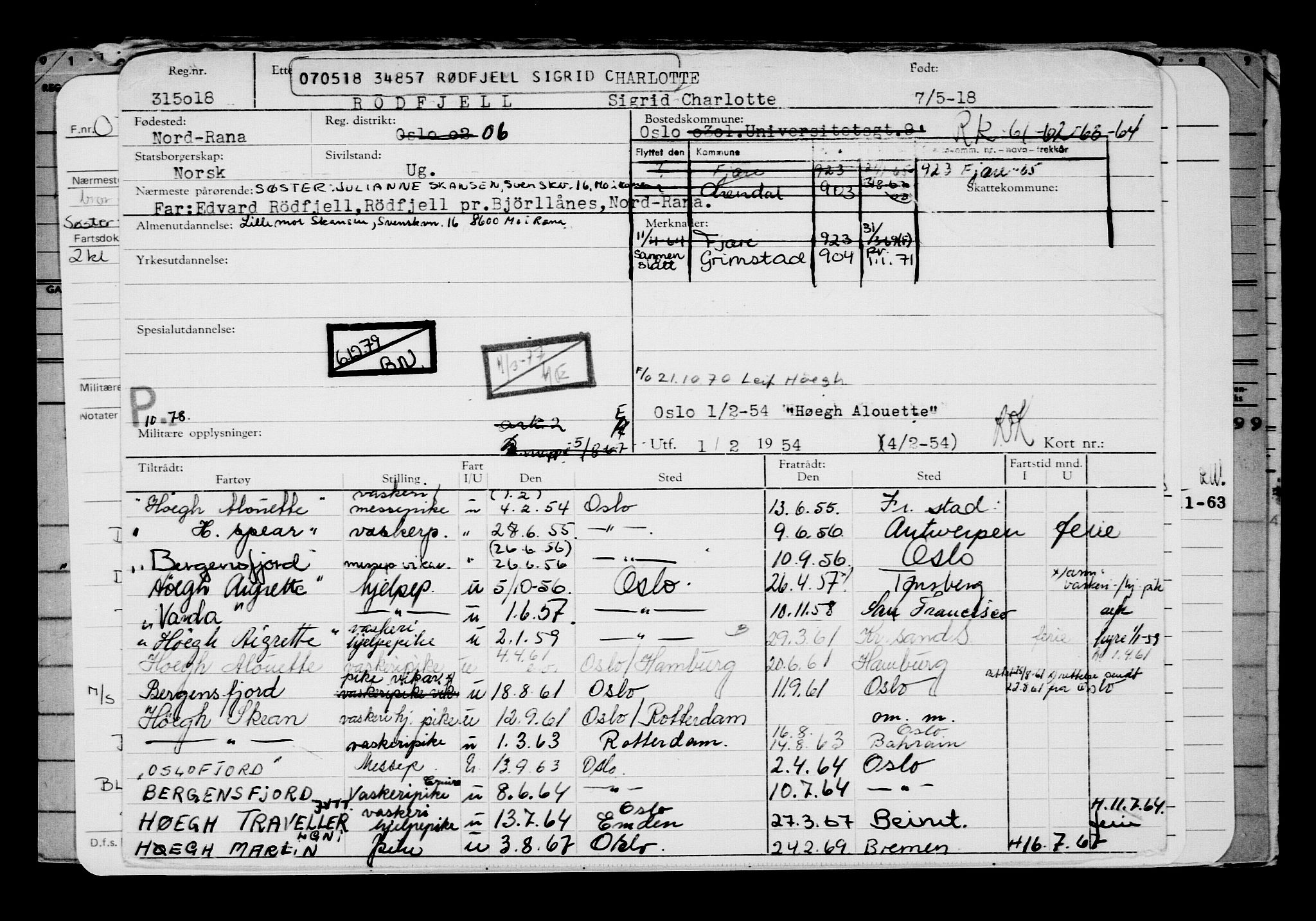 Direktoratet for sjømenn, AV/RA-S-3545/G/Gb/L0158: Hovedkort, 1918, s. 136