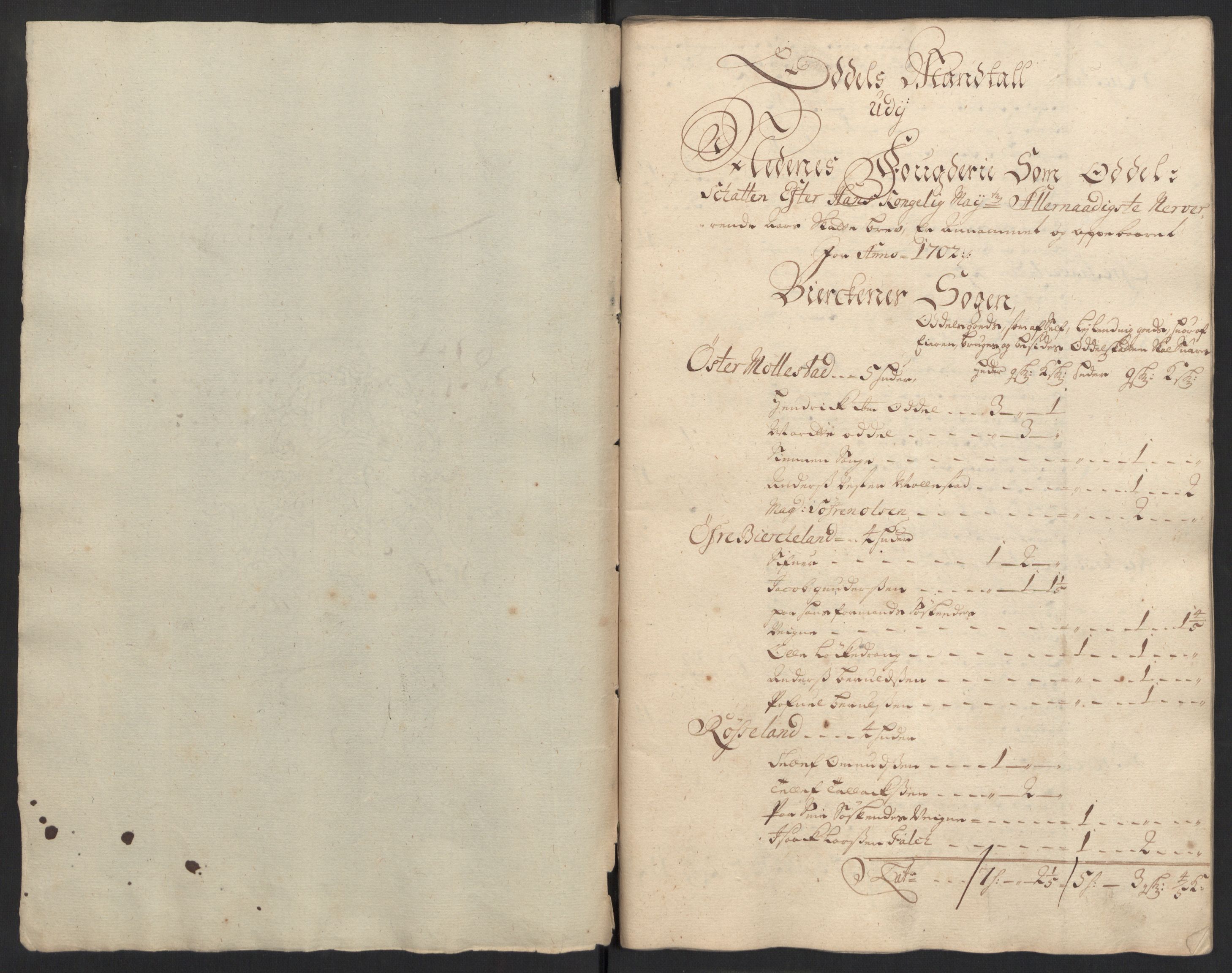 Rentekammeret inntil 1814, Reviderte regnskaper, Fogderegnskap, RA/EA-4092/R39/L2316: Fogderegnskap Nedenes, 1702-1703, s. 43