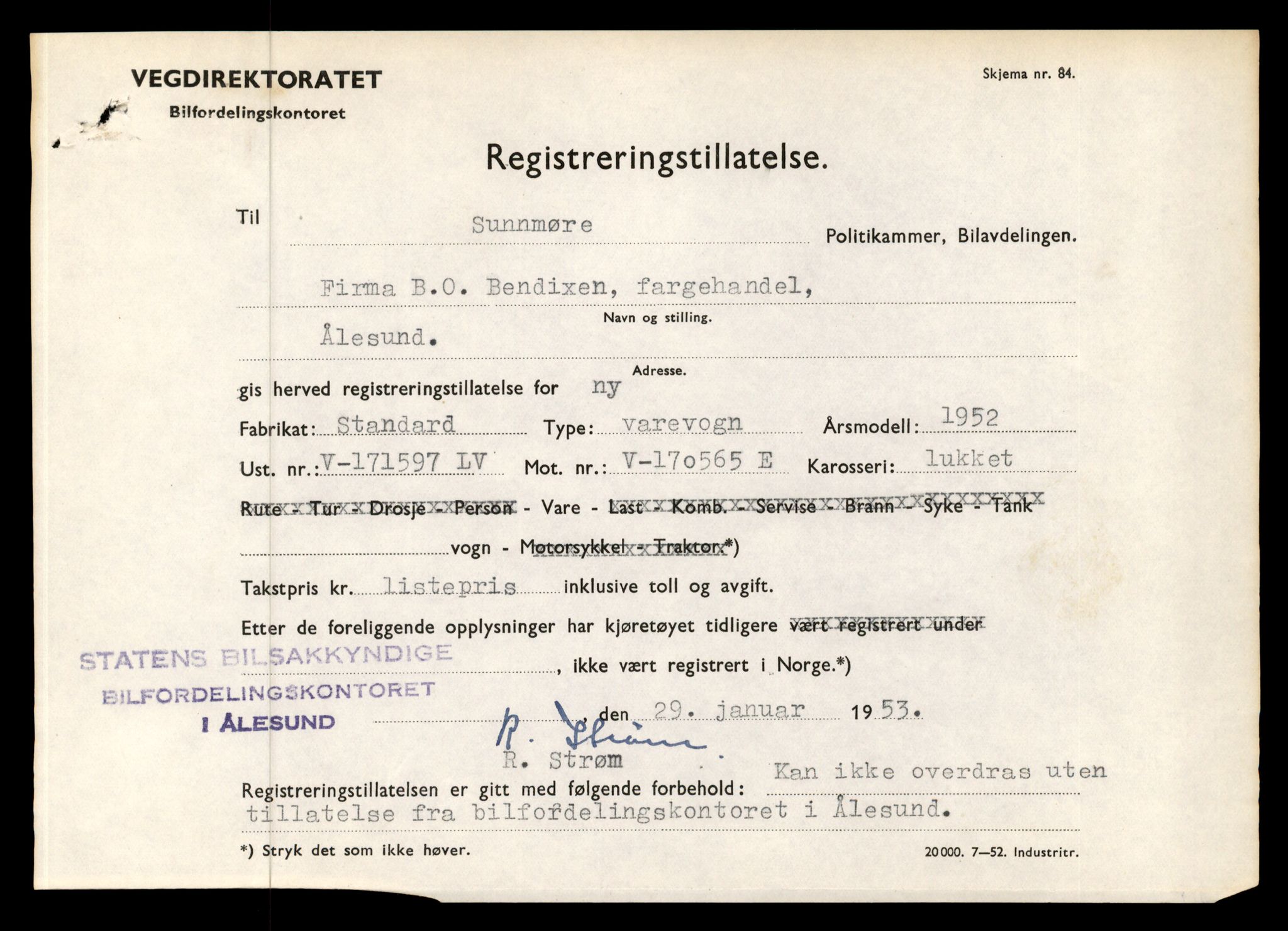 Møre og Romsdal vegkontor - Ålesund trafikkstasjon, AV/SAT-A-4099/F/Fe/L0012: Registreringskort for kjøretøy T 1290 - T 1450, 1927-1998, s. 1590