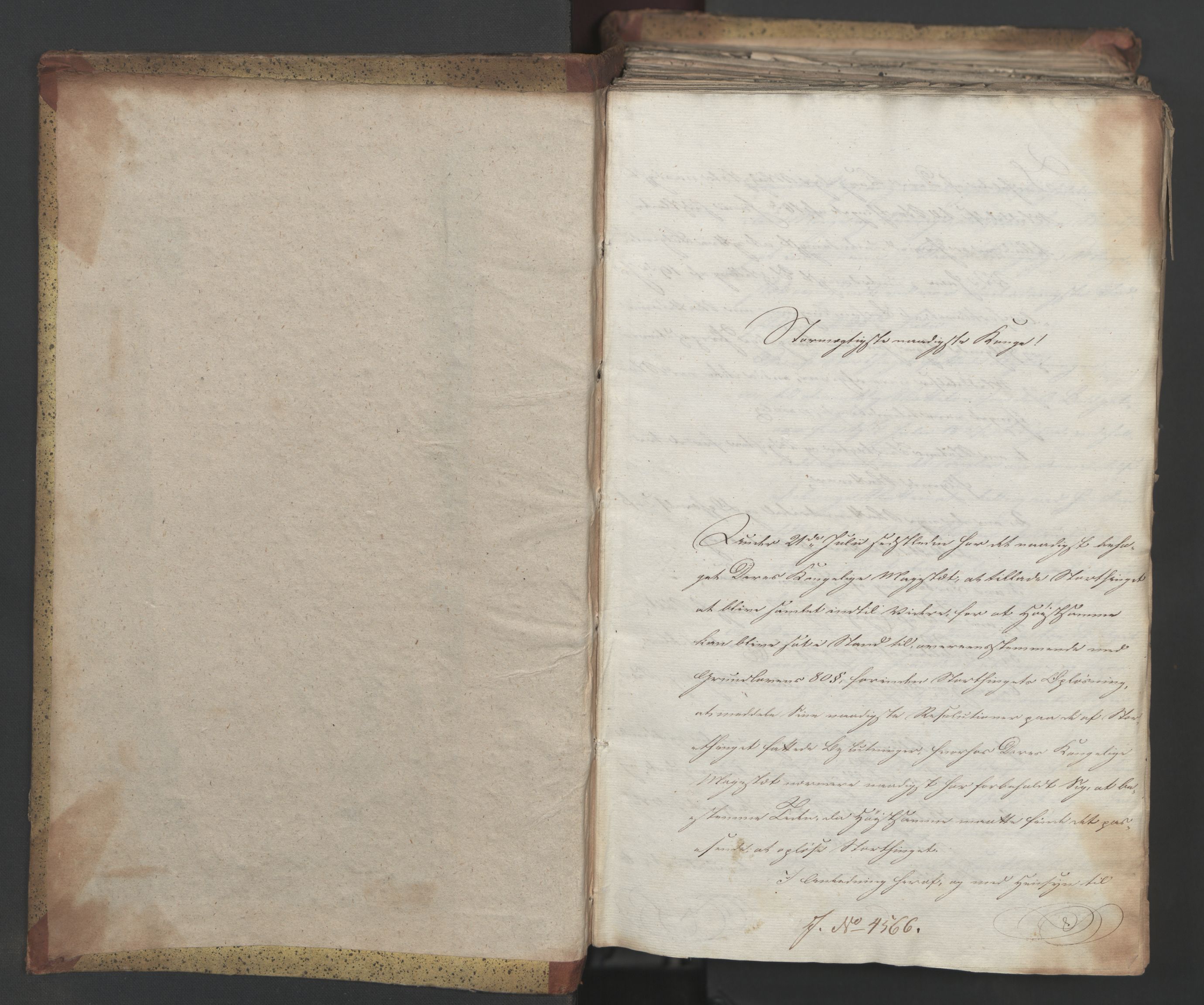 Statsrådsavdelingen i Stockholm, AV/RA-S-1003/D/Da/L0052: Regjeringsinnstillinger nr. 4566-4799, 1827, s. 3