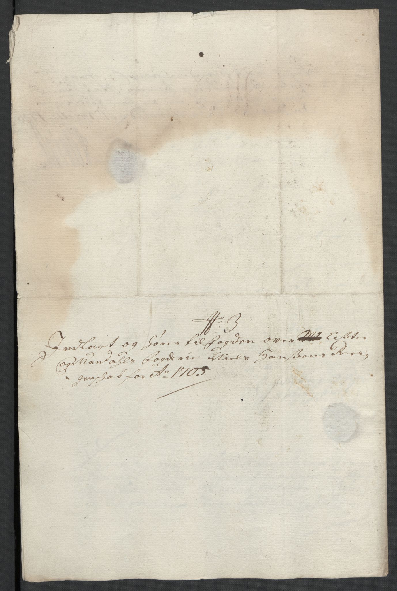 Rentekammeret inntil 1814, Reviderte regnskaper, Fogderegnskap, RA/EA-4092/R43/L2551: Fogderegnskap Lista og Mandal, 1705-1709, s. 50