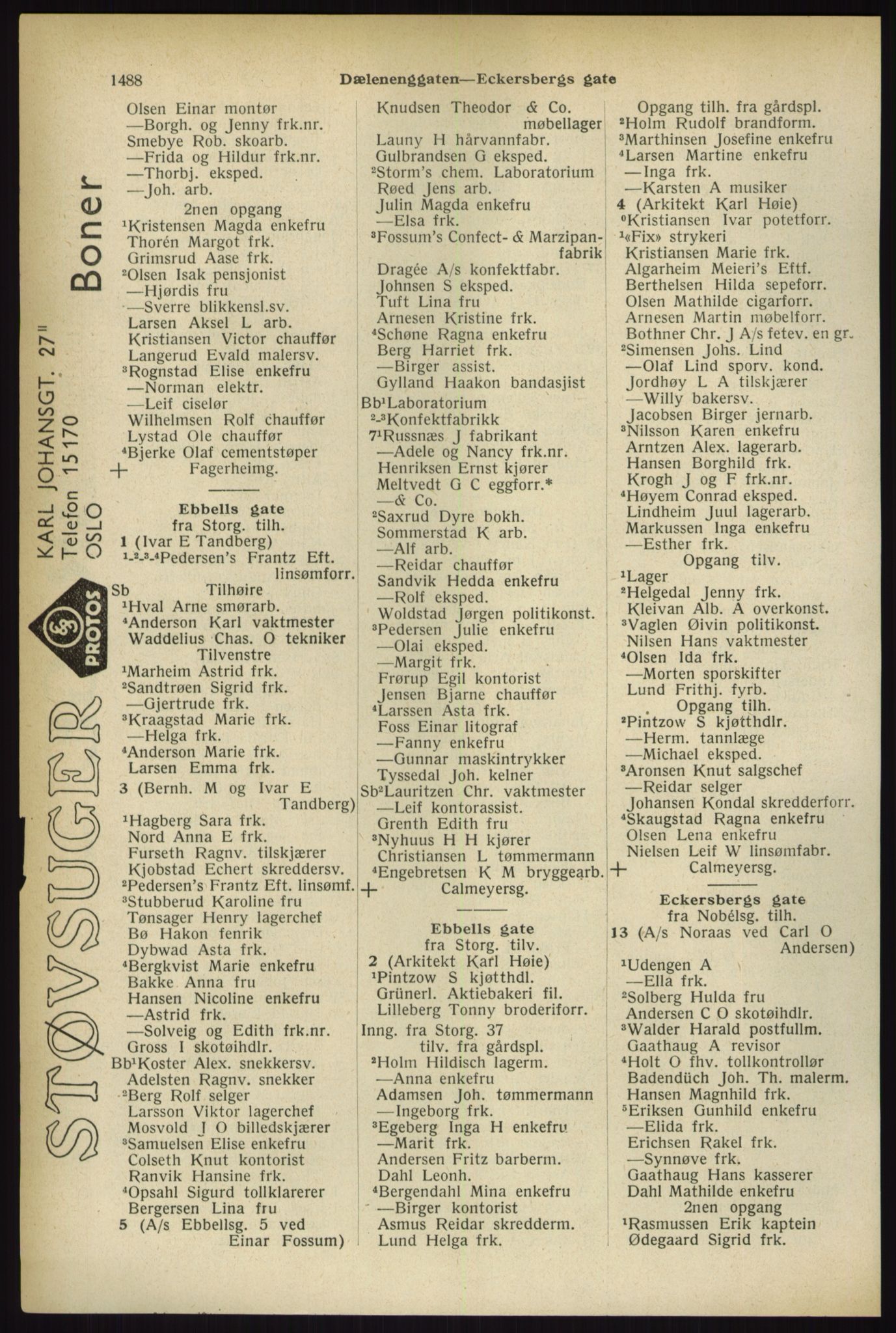 Kristiania/Oslo adressebok, PUBL/-, 1933, s. 1488