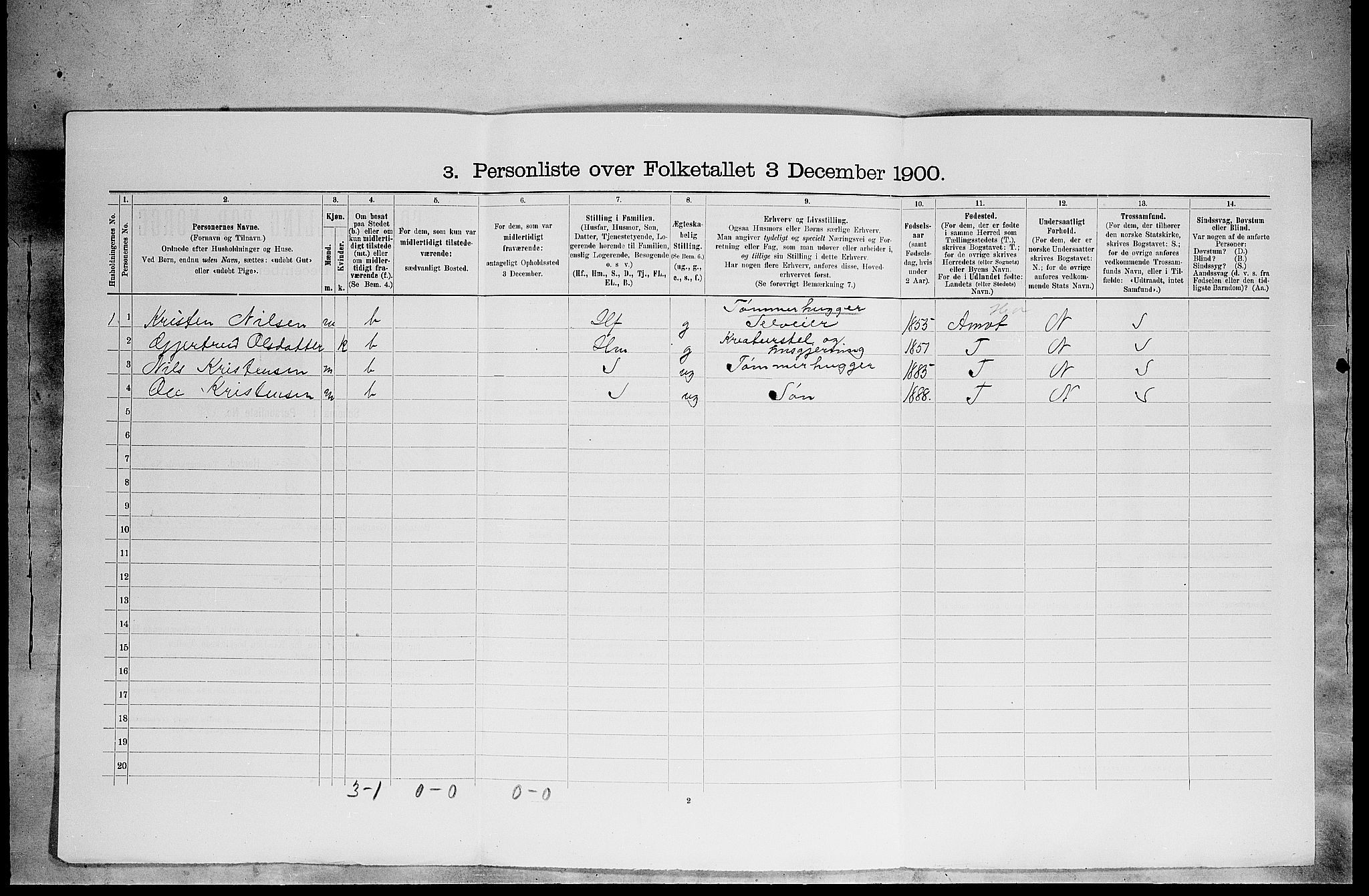 SAH, Folketelling 1900 for 0432 Ytre Rendal herred, 1900, s. 114