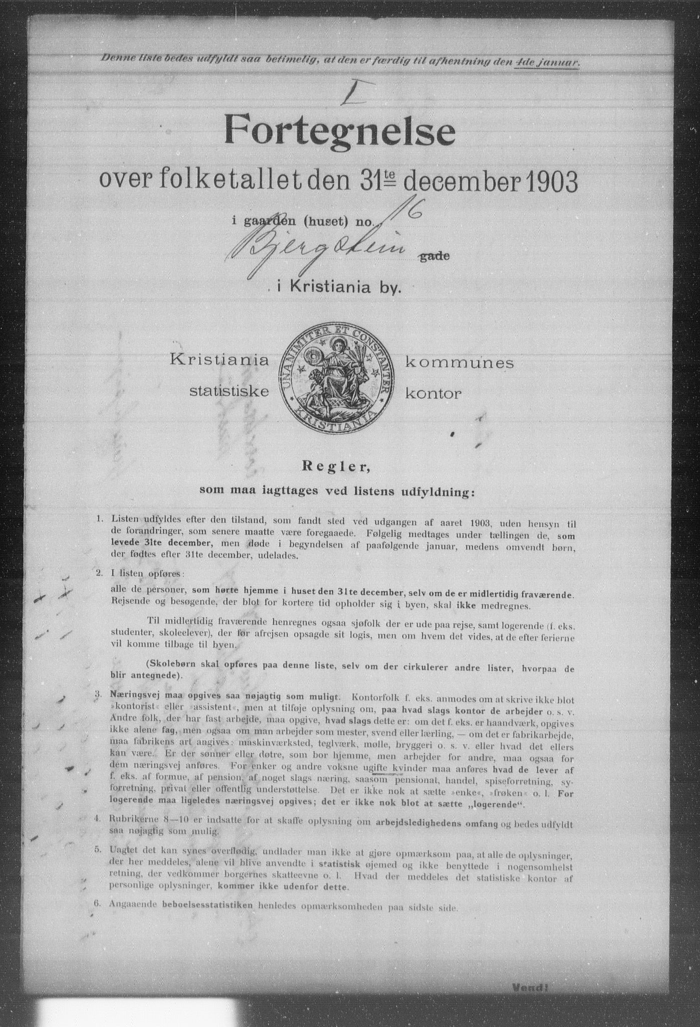 OBA, Kommunal folketelling 31.12.1903 for Kristiania kjøpstad, 1903, s. 1027
