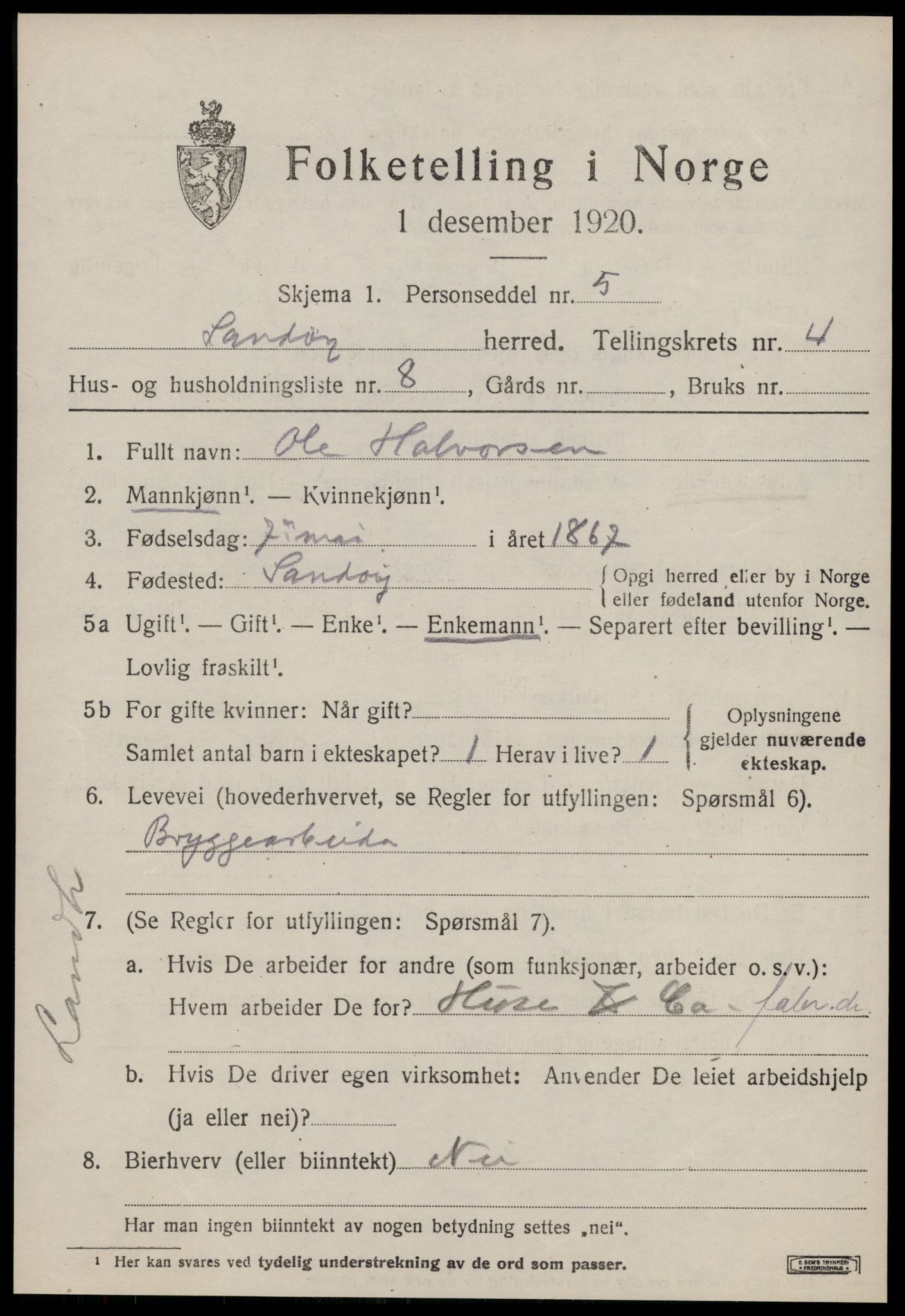 SAT, Folketelling 1920 for 1546 Sandøy herred, 1920, s. 1296