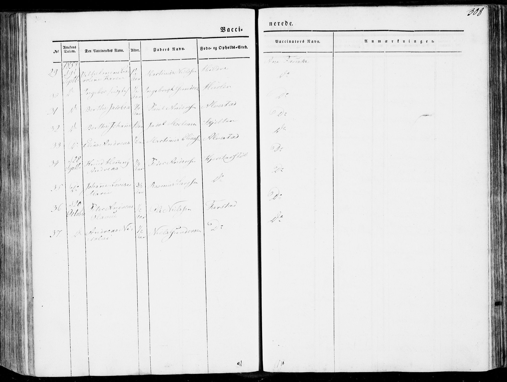 Ministerialprotokoller, klokkerbøker og fødselsregistre - Møre og Romsdal, SAT/A-1454/536/L0497: Ministerialbok nr. 536A06, 1845-1865, s. 308