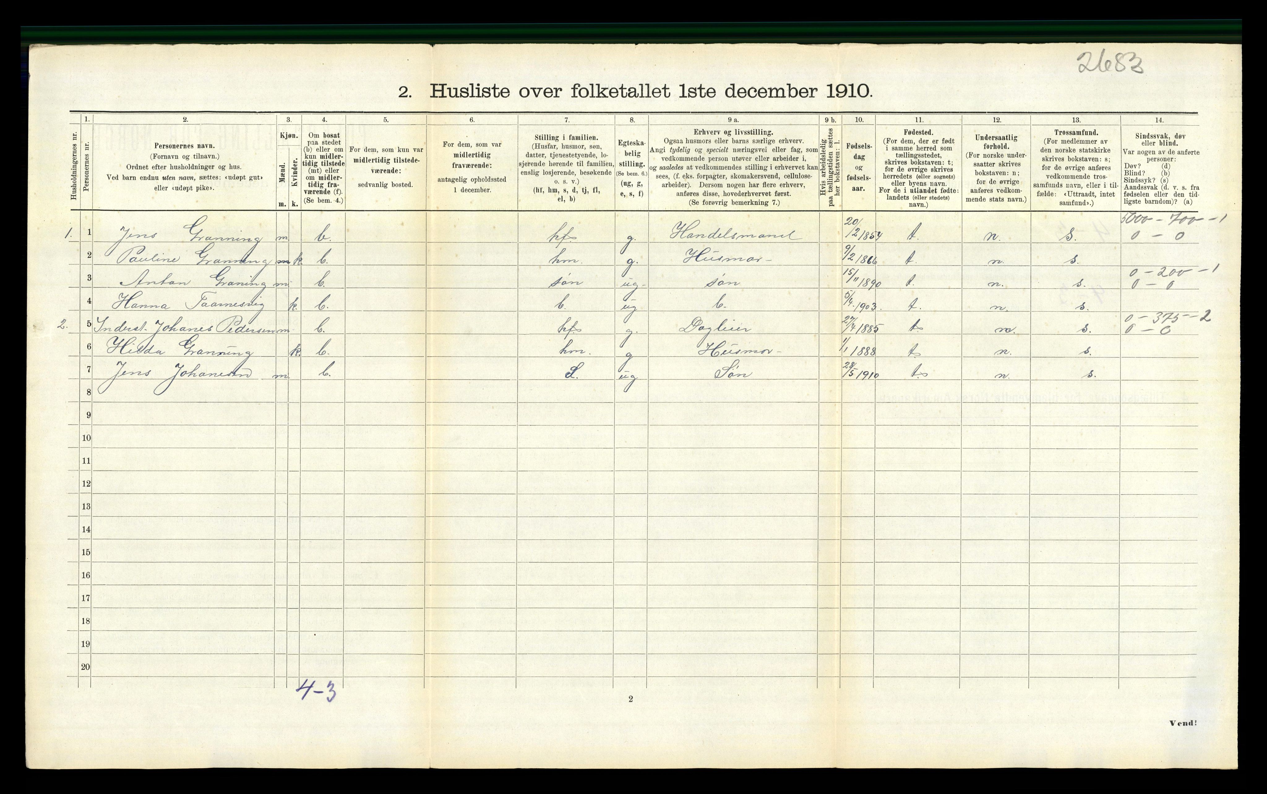 RA, Folketelling 1910 for 1630 Aa herred, 1910, s. 549