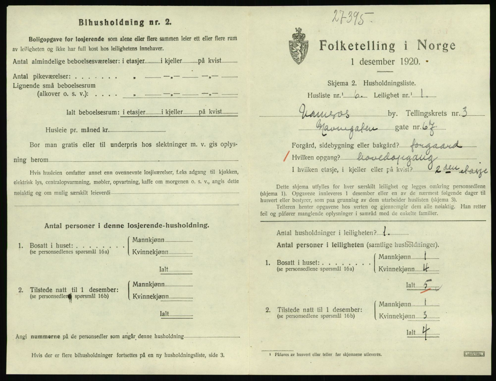 SAT, Folketelling 1920 for 1703 Namsos ladested, 1920, s. 1145