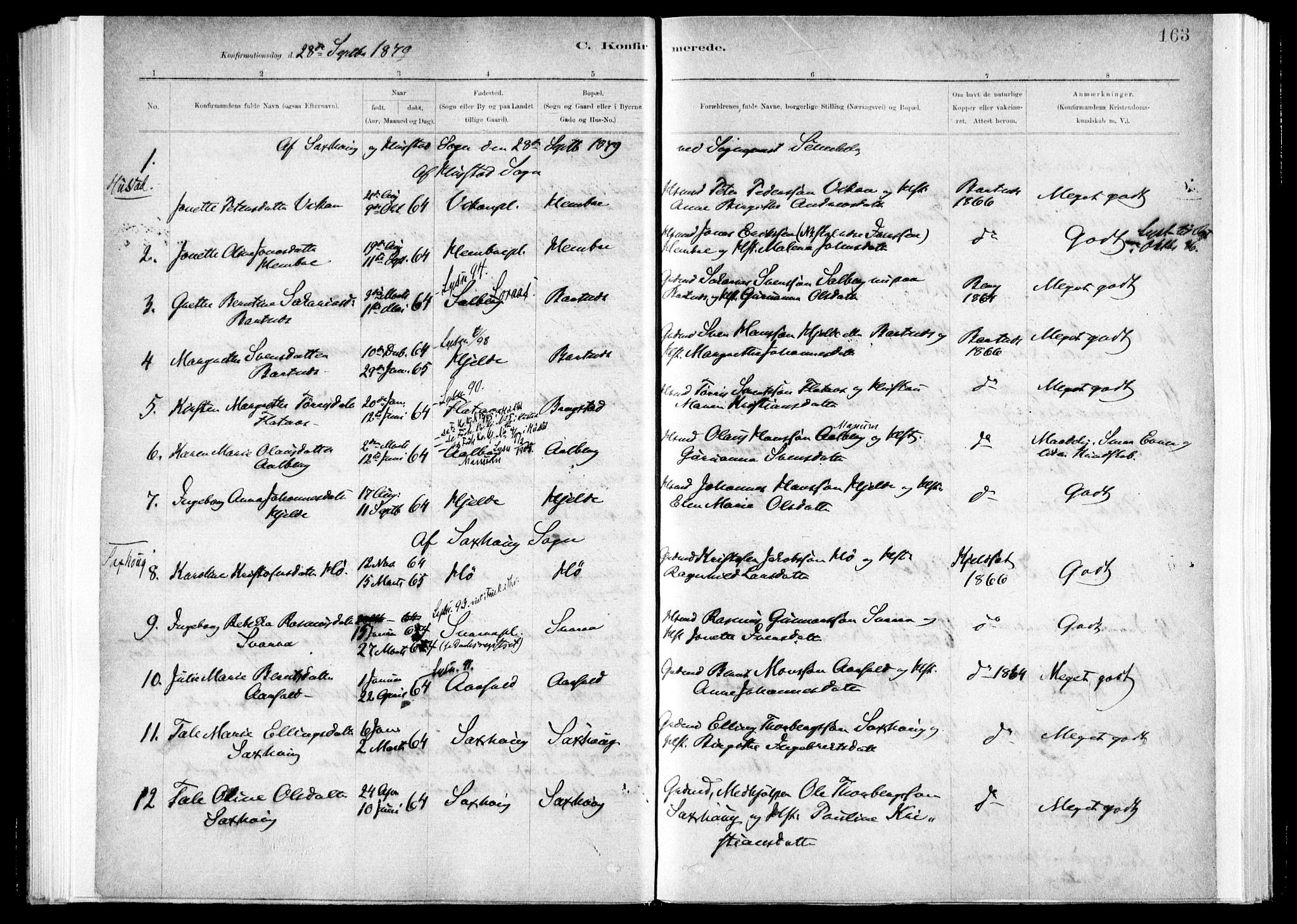 Ministerialprotokoller, klokkerbøker og fødselsregistre - Nord-Trøndelag, SAT/A-1458/730/L0285: Ministerialbok nr. 730A10, 1879-1914, s. 163