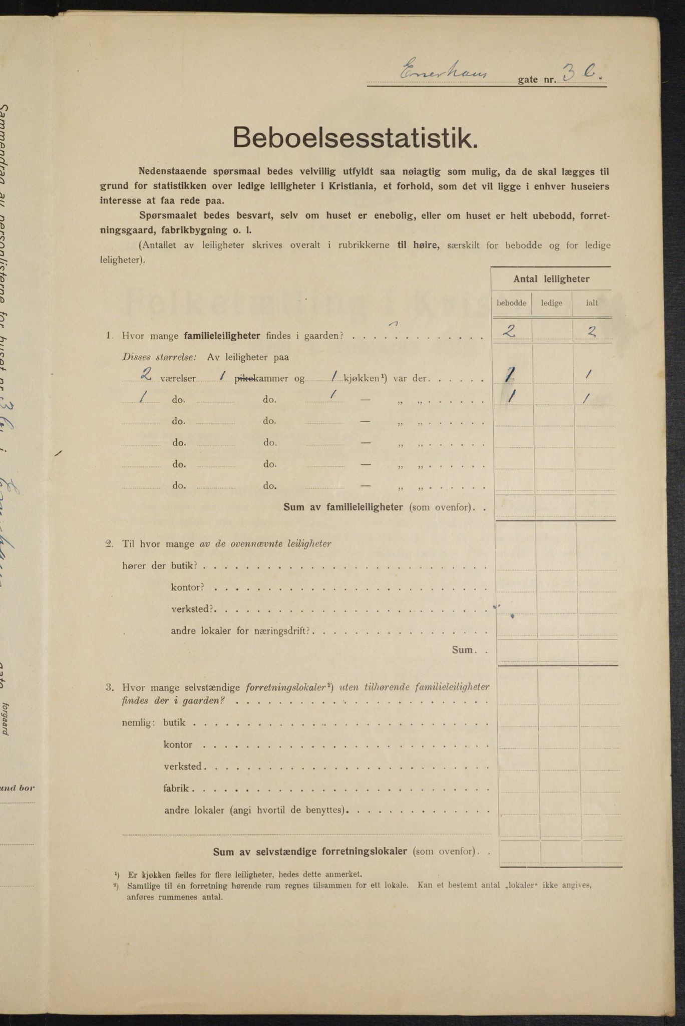 OBA, Kommunal folketelling 1.2.1915 for Kristiania, 1915, s. 21085