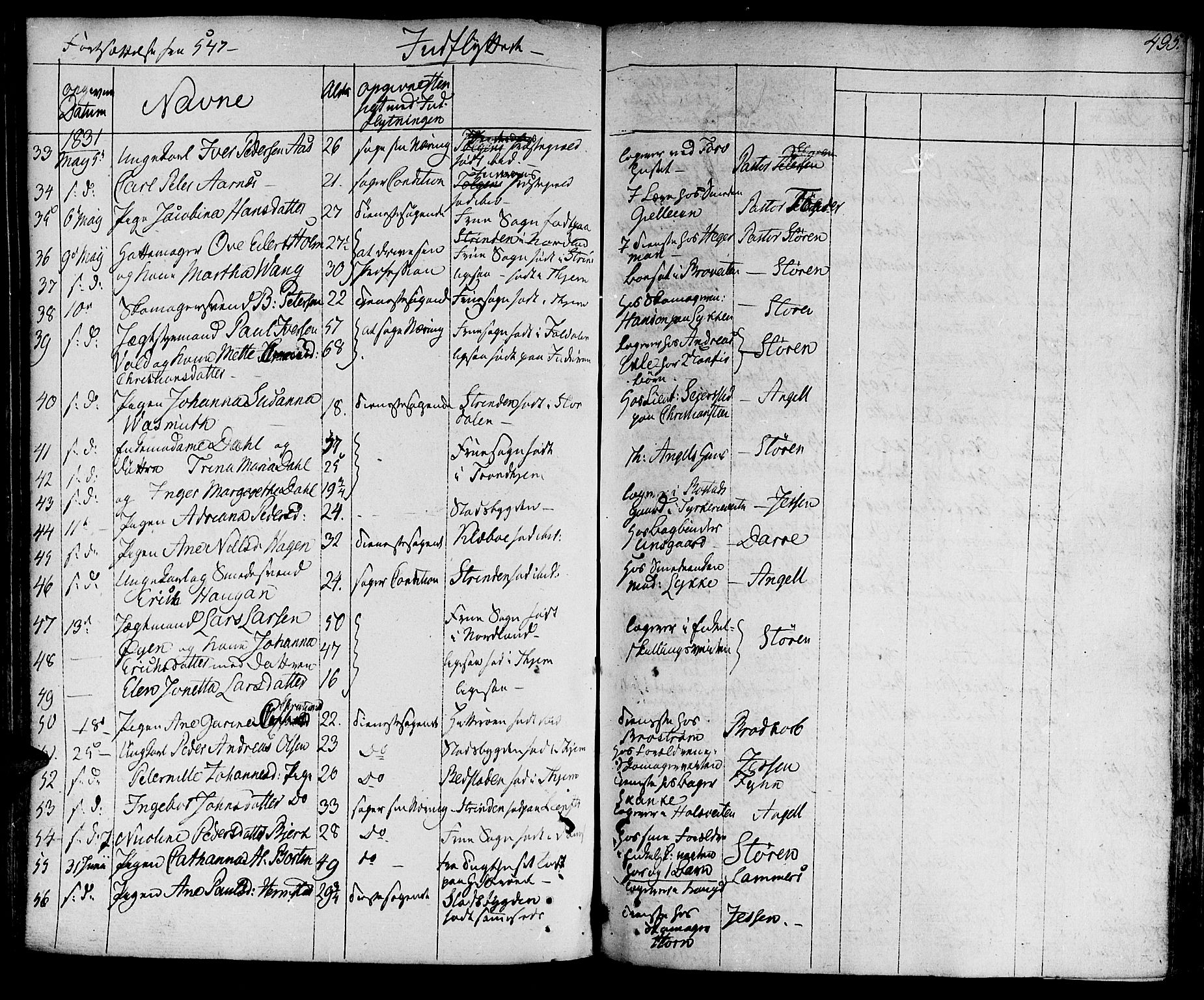 Ministerialprotokoller, klokkerbøker og fødselsregistre - Sør-Trøndelag, AV/SAT-A-1456/601/L0045: Ministerialbok nr. 601A13, 1821-1831, s. 495