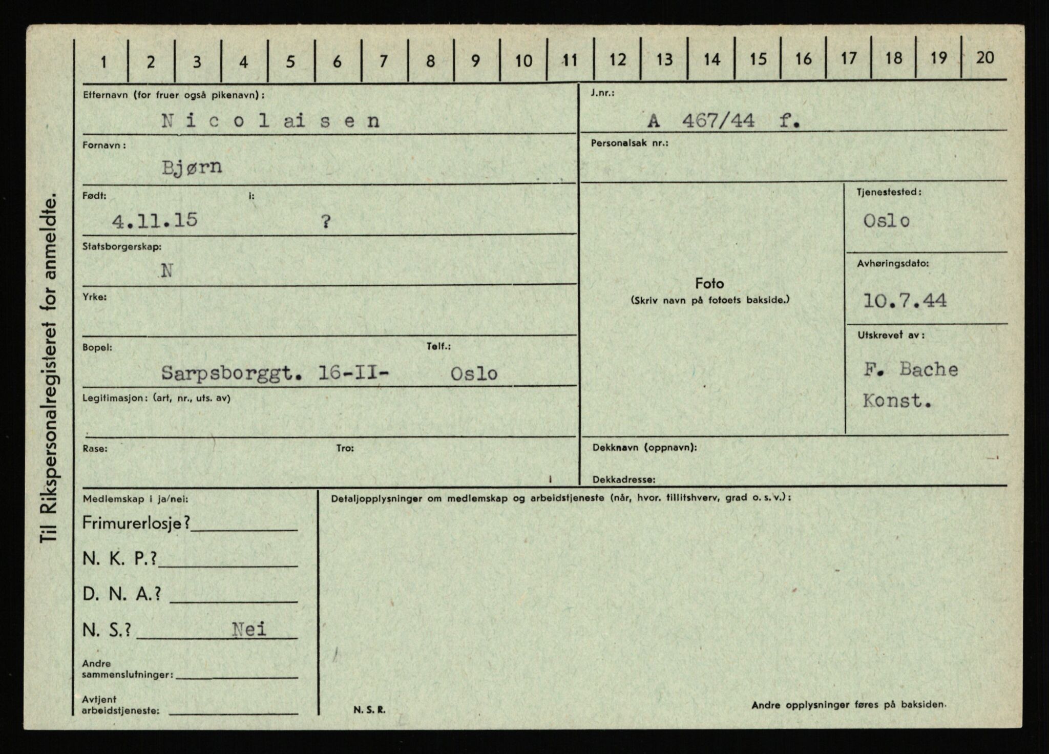 Statspolitiet - Hovedkontoret / Osloavdelingen, AV/RA-S-1329/C/Ca/L0011: Molberg - Nøstvold, 1943-1945, s. 2245