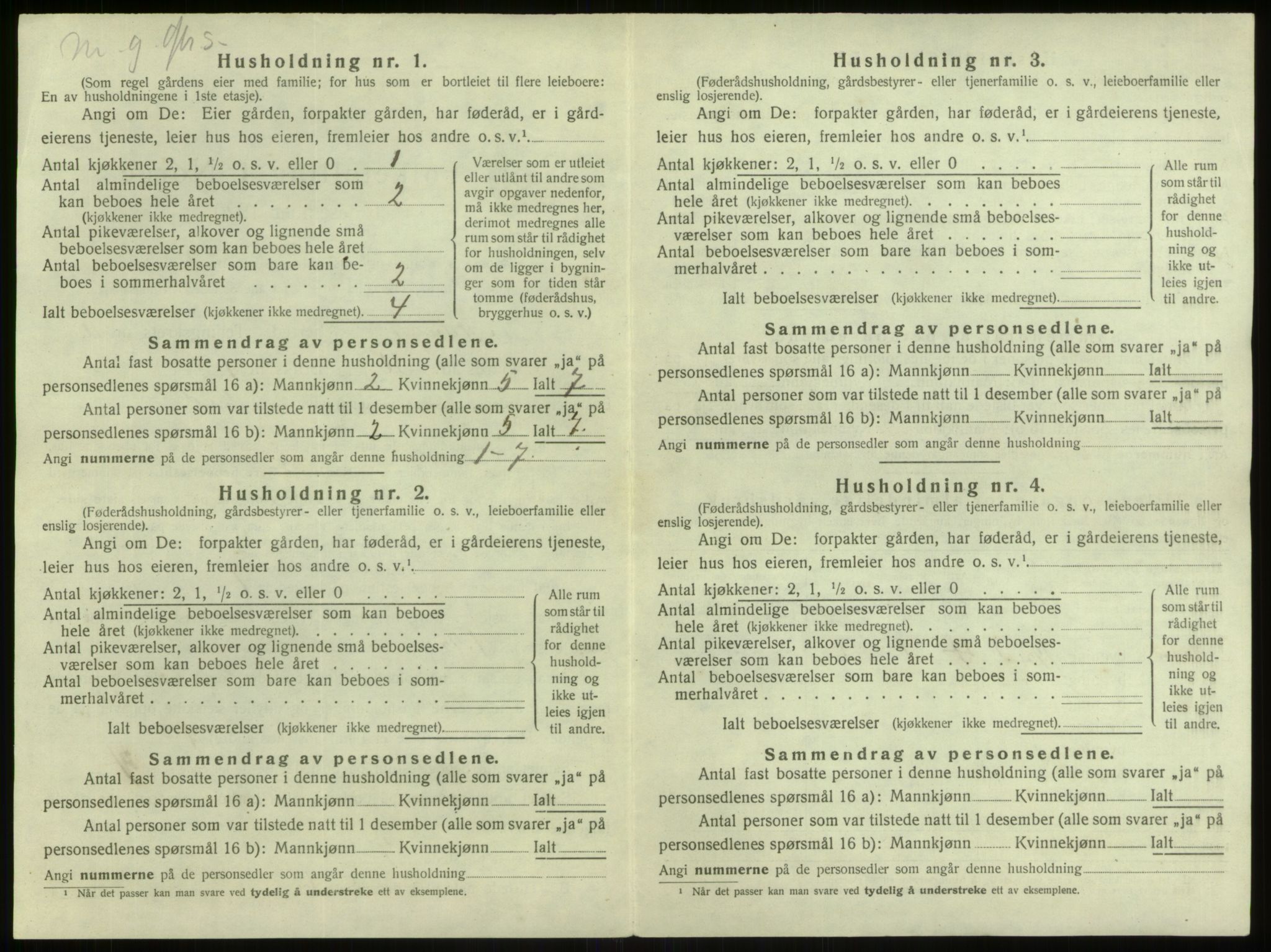 SAB, Folketelling 1920 for 1261 Manger herred, 1920, s. 764