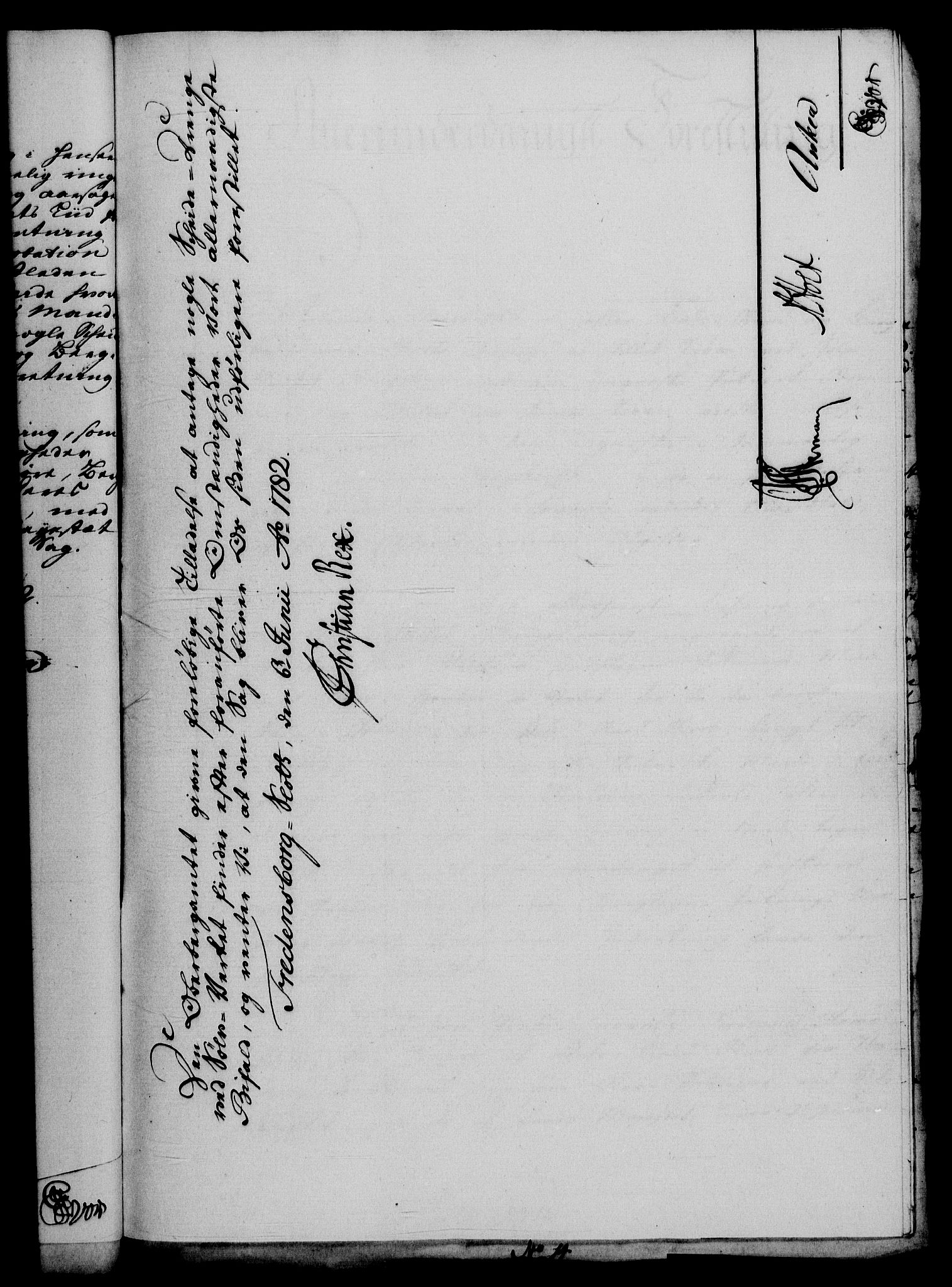 Rentekammeret, Renteskriverkontorene, AV/RA-EA-3115/M/Mf/Mfa/L0004: Resolusjonsprotokoll med register (merket RK 54.4), 1782