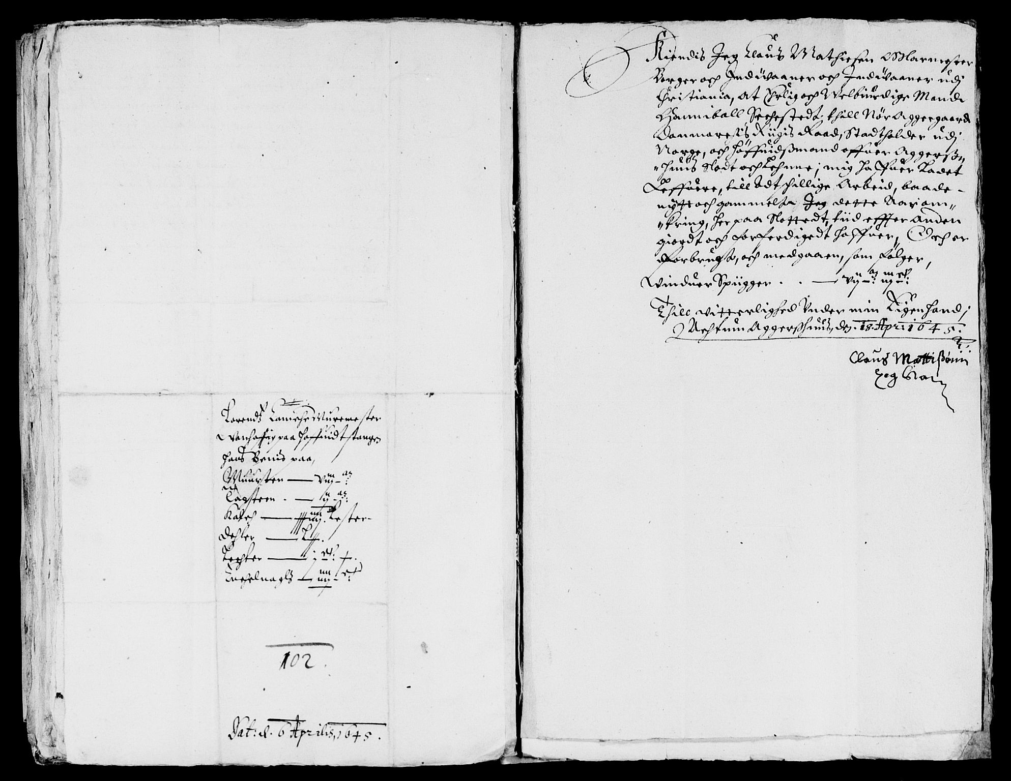 Rentekammeret inntil 1814, Reviderte regnskaper, Lensregnskaper, AV/RA-EA-5023/R/Rb/Rba/L0181: Akershus len, 1644-1645