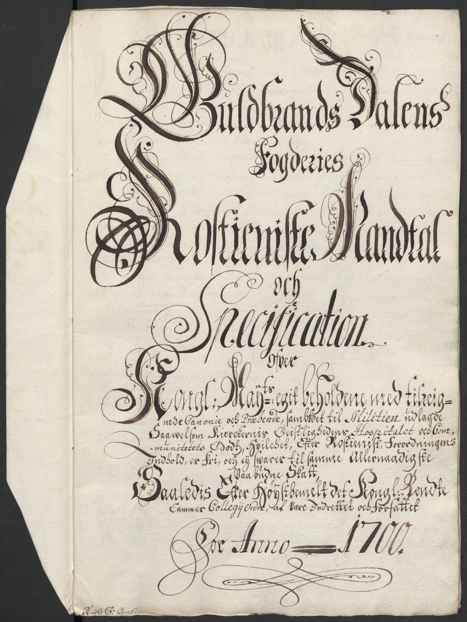 Rentekammeret inntil 1814, Reviderte regnskaper, Fogderegnskap, RA/EA-4092/R17/L1173: Fogderegnskap Gudbrandsdal, 1700, s. 195