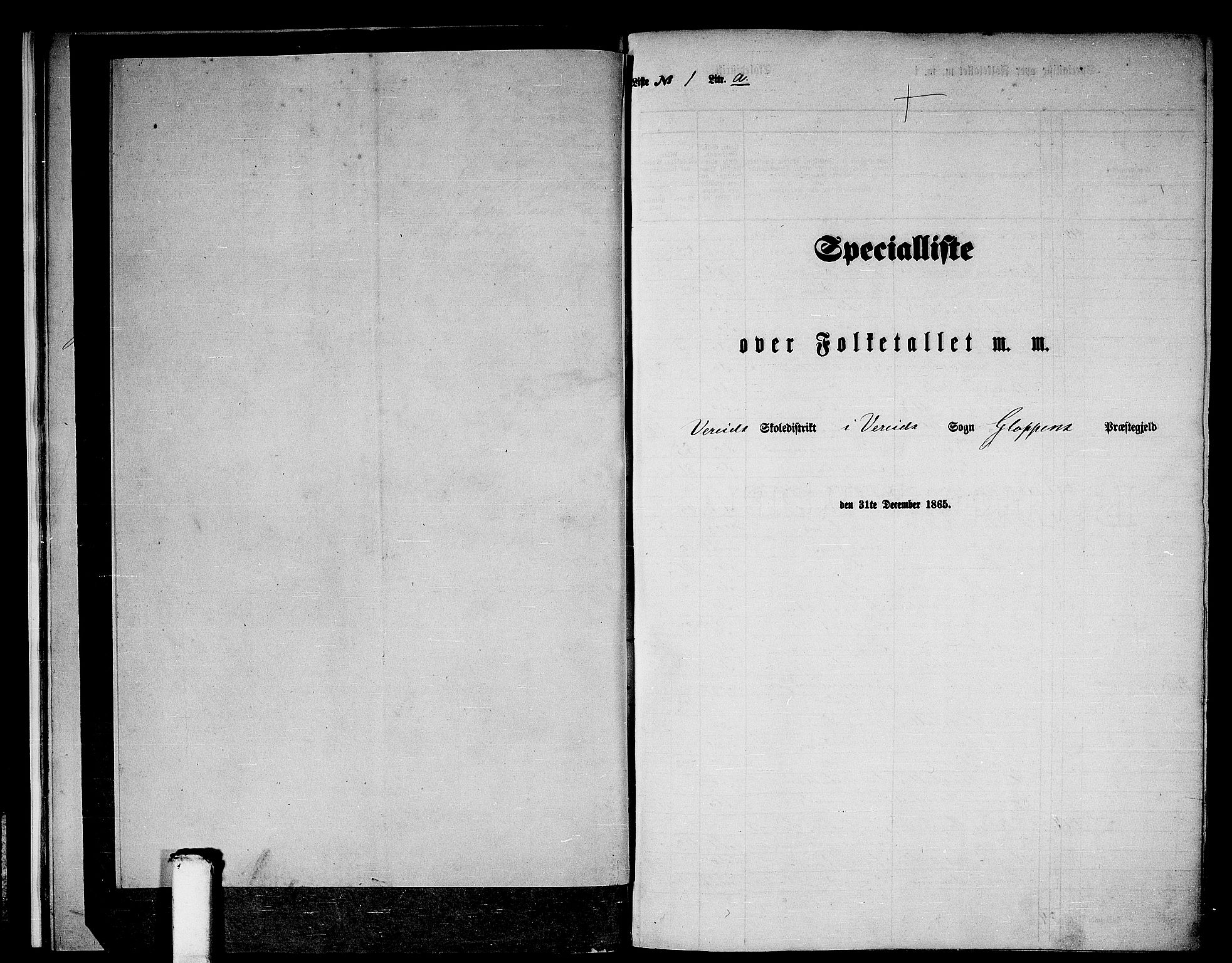 RA, Folketelling 1865 for 1445P Gloppen prestegjeld, 1865, s. 15