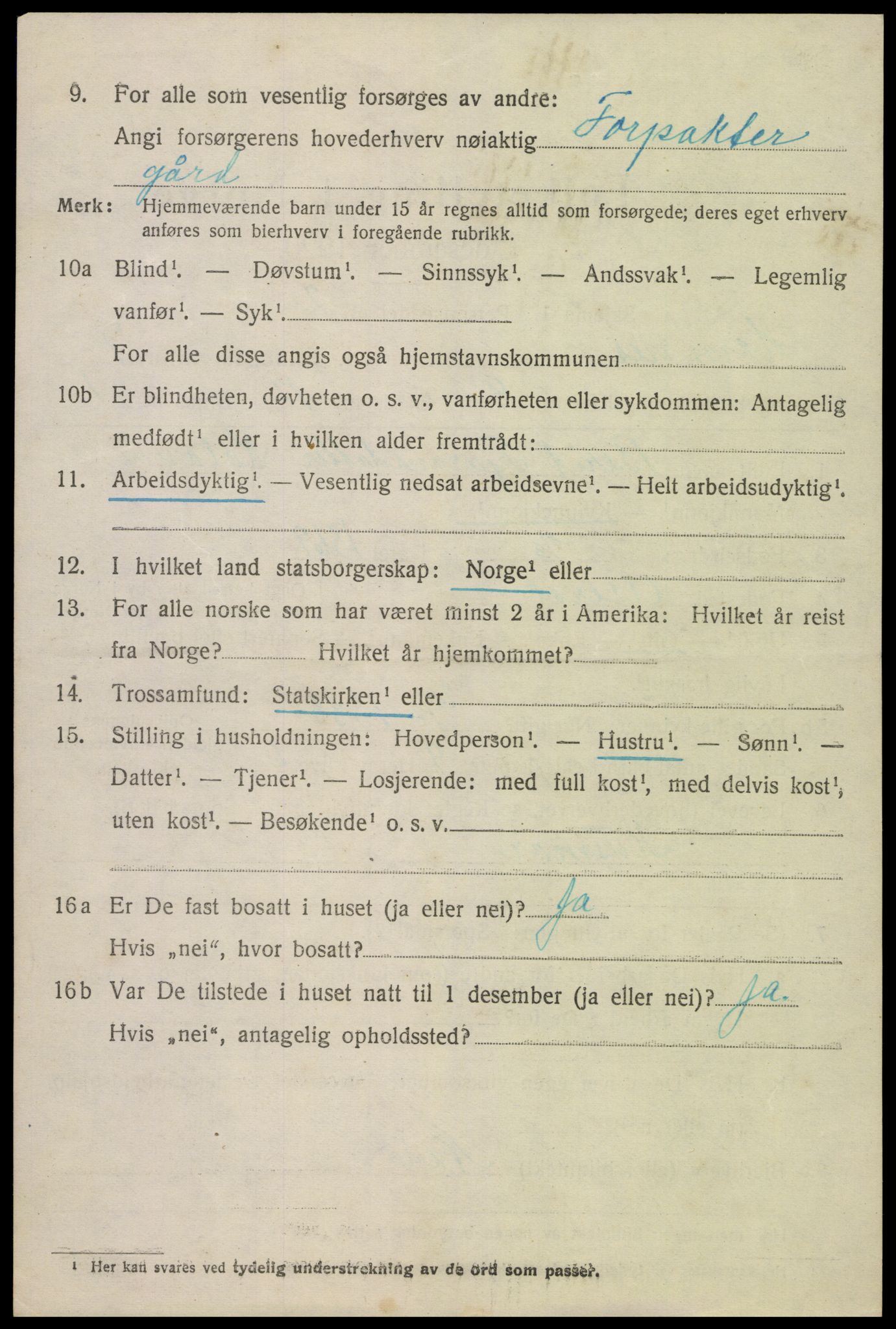 SAK, Folketelling 1920 for 0936 Hornnes herred, 1920, s. 1750