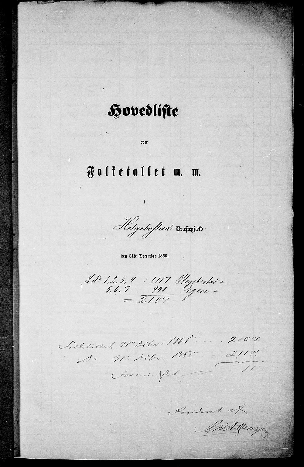RA, Folketelling 1865 for 1034P Hægebostad prestegjeld, 1865, s. 5