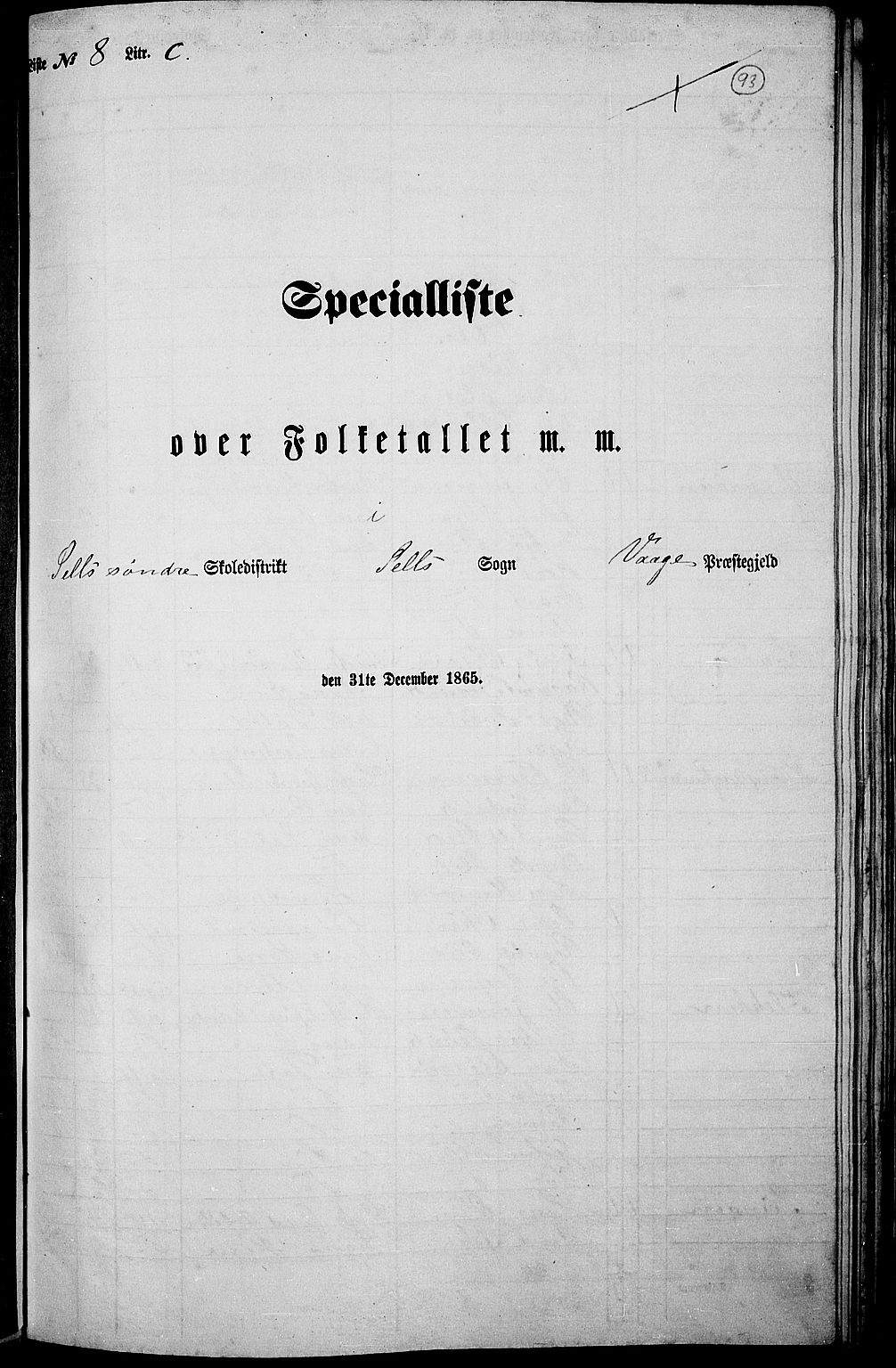 RA, Folketelling 1865 for 0515P Vågå prestegjeld, 1865, s. 253