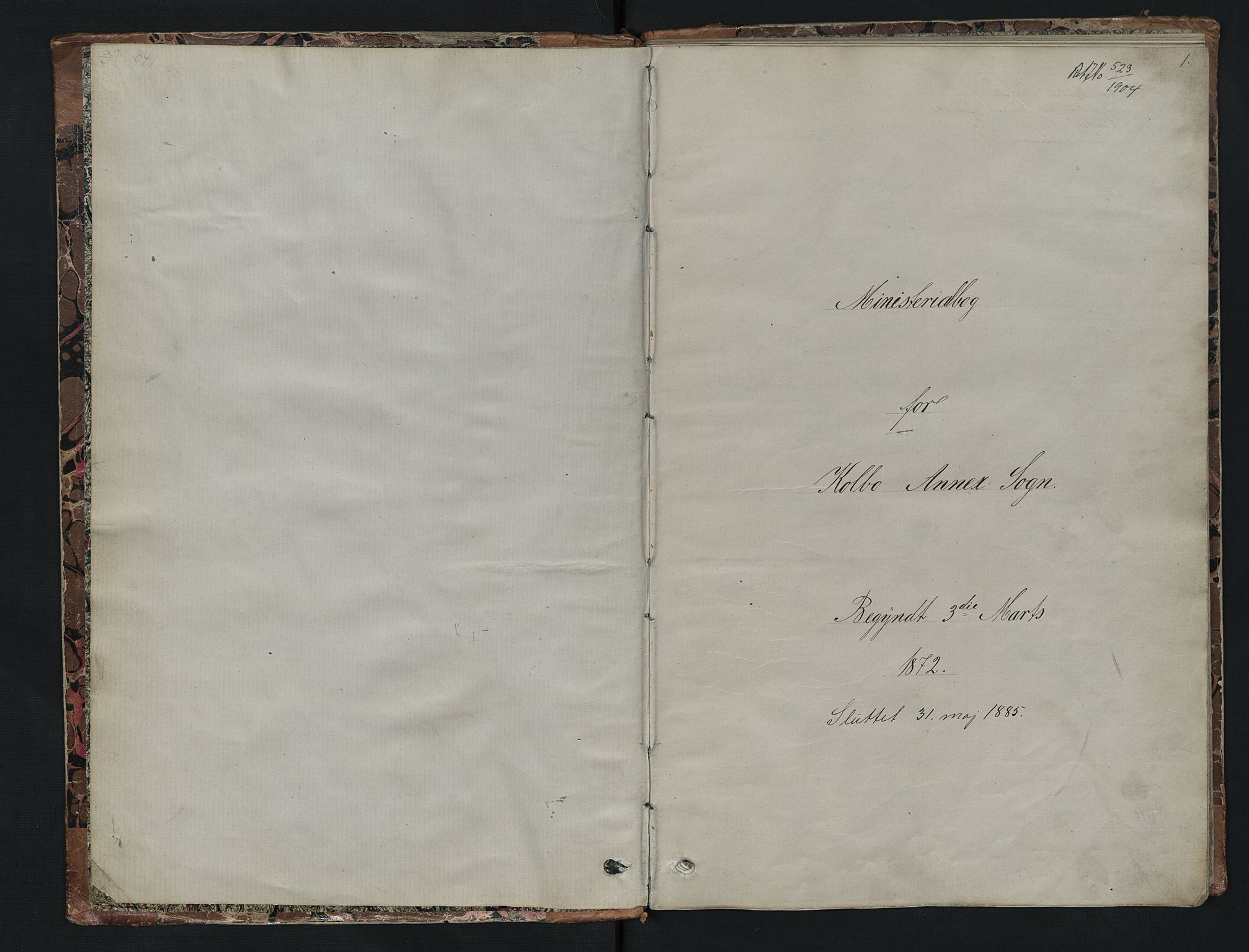 Vestre Toten prestekontor, AV/SAH-PREST-108/H/Ha/Hab/L0007: Klokkerbok nr. 7, 1872-1900, s. 0-1