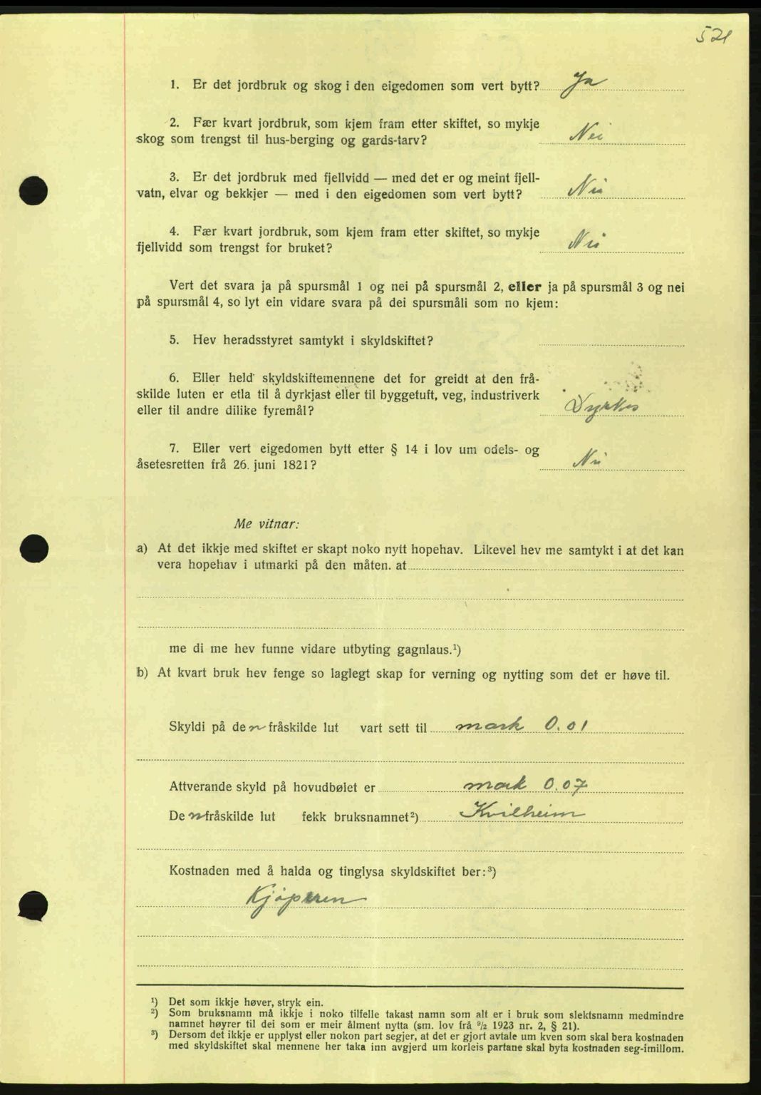 Nordmøre sorenskriveri, SAT/A-4132/1/2/2Ca: Pantebok nr. A96, 1943-1944, Dagboknr: 2480/1943